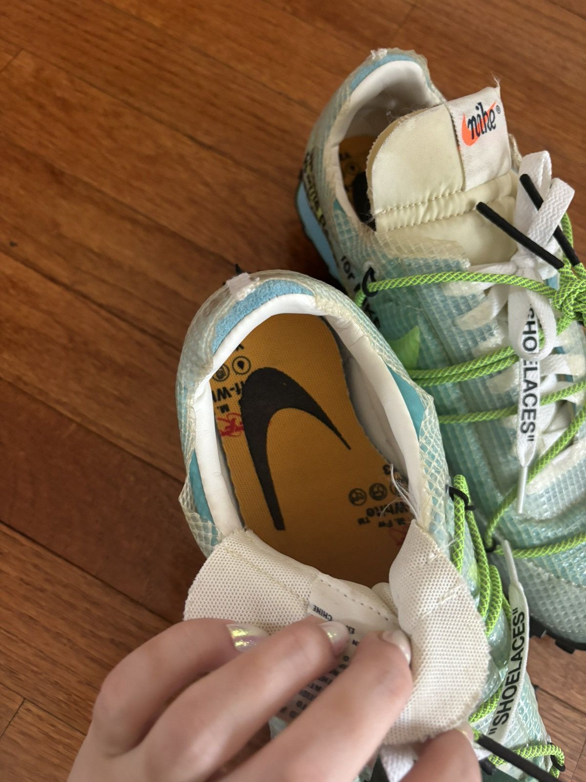 Nike × Off-White Off-White x Nike Wmns Waffle Racer 'Vivid Sky' 2019 size 10 Size US 10 / IT 40 - 9 Thumbnail