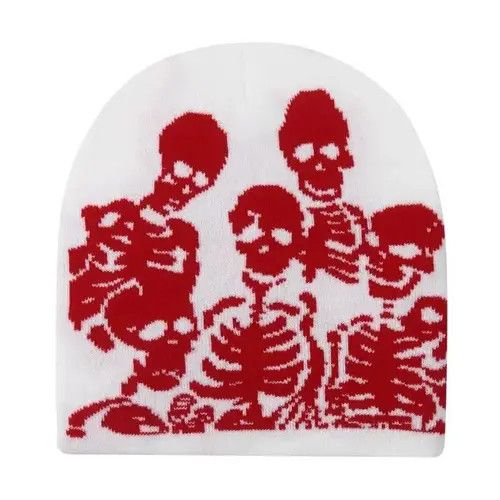 Other White vintage Beanies Print Skull Hat 2024 Size ONE SIZE - 1 Thumbnail