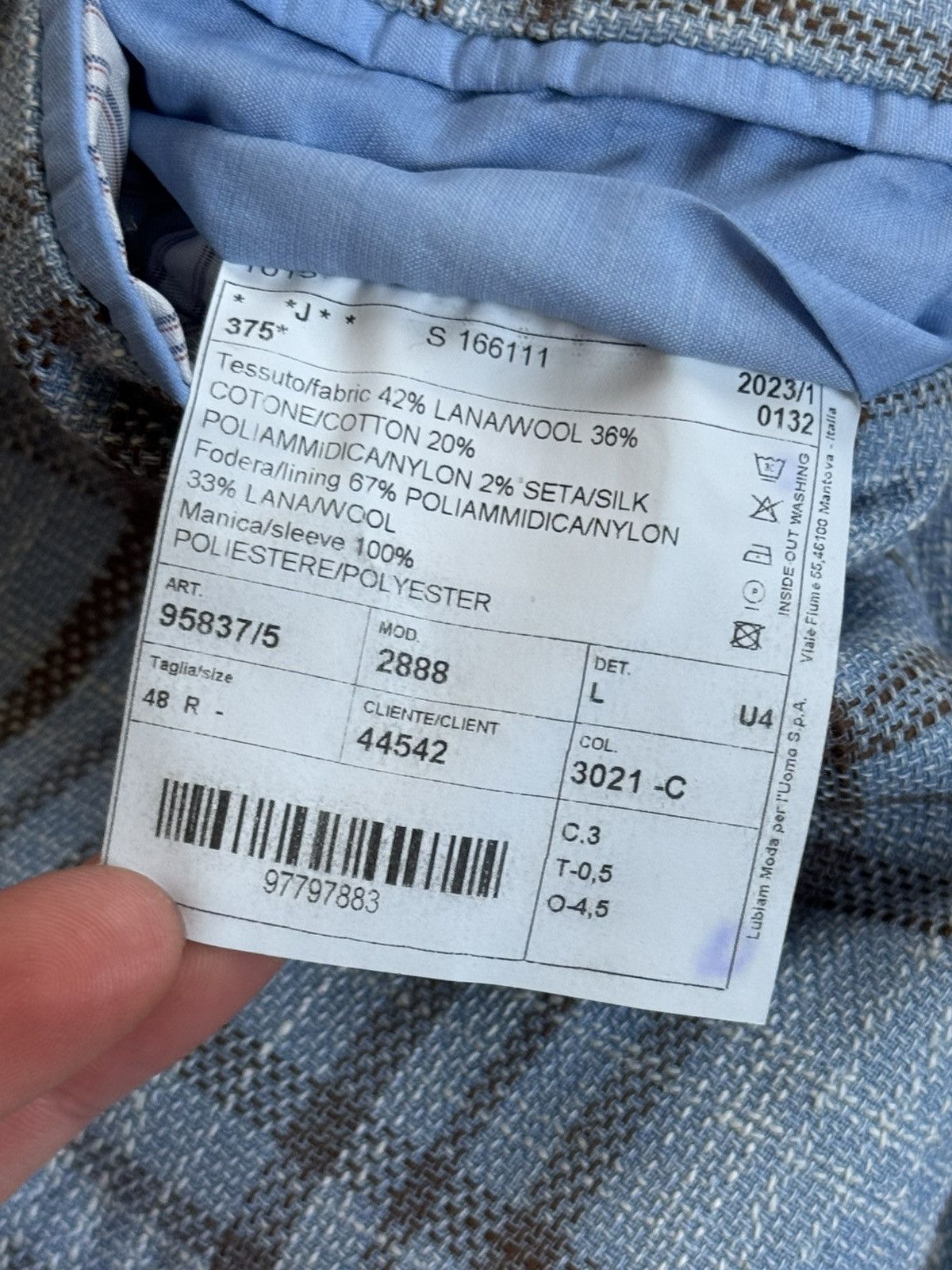 L.B.M. 1911 L.B.M. 1911 tailored Chekered wool blazer casual jacket Size 48R - 12 Thumbnail
