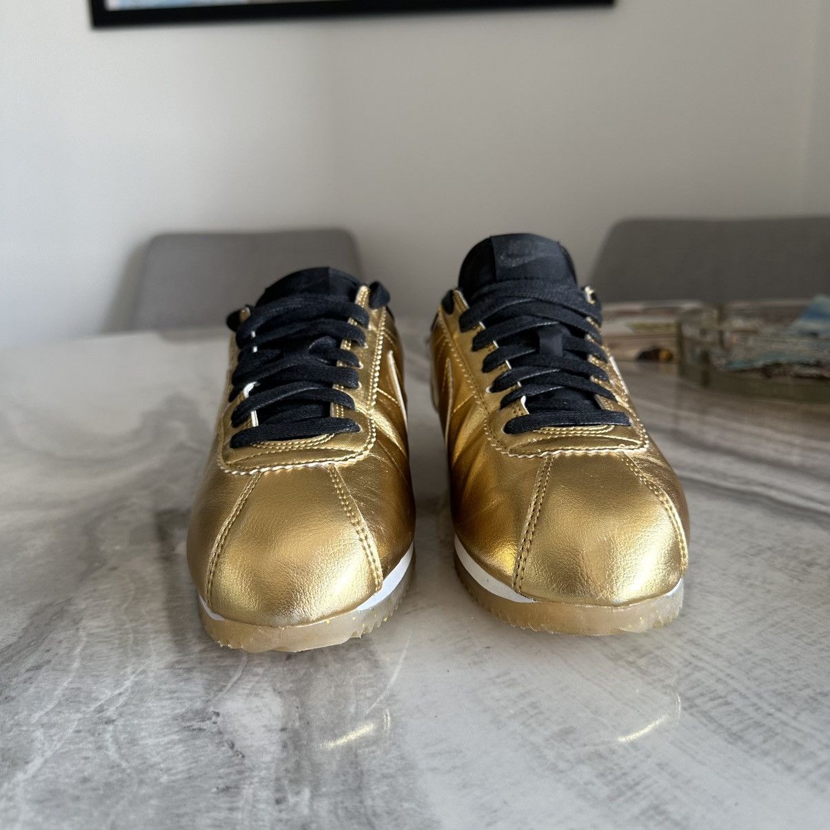 Nike Nike Classic Cortez Leather SE 'Metallic Gold' Sneakers Size US 8 / IT 38 - 3 Thumbnail