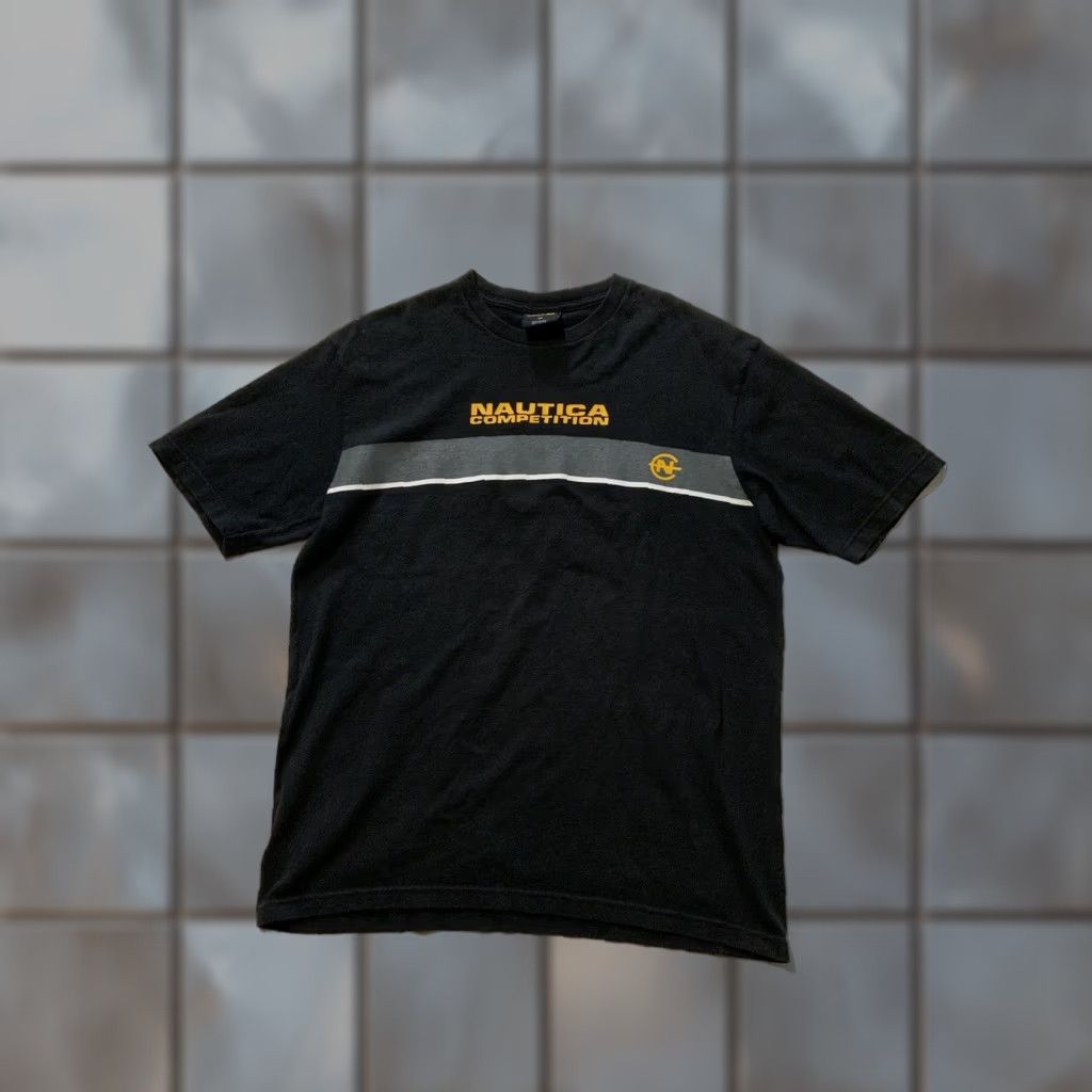 Nautica VINTAGE Nautica Striped S/S Crewneck Graphic T-Shirt M Men Black NSP? Size US M / EU 48-50 / 2 - 1 Thumbnail