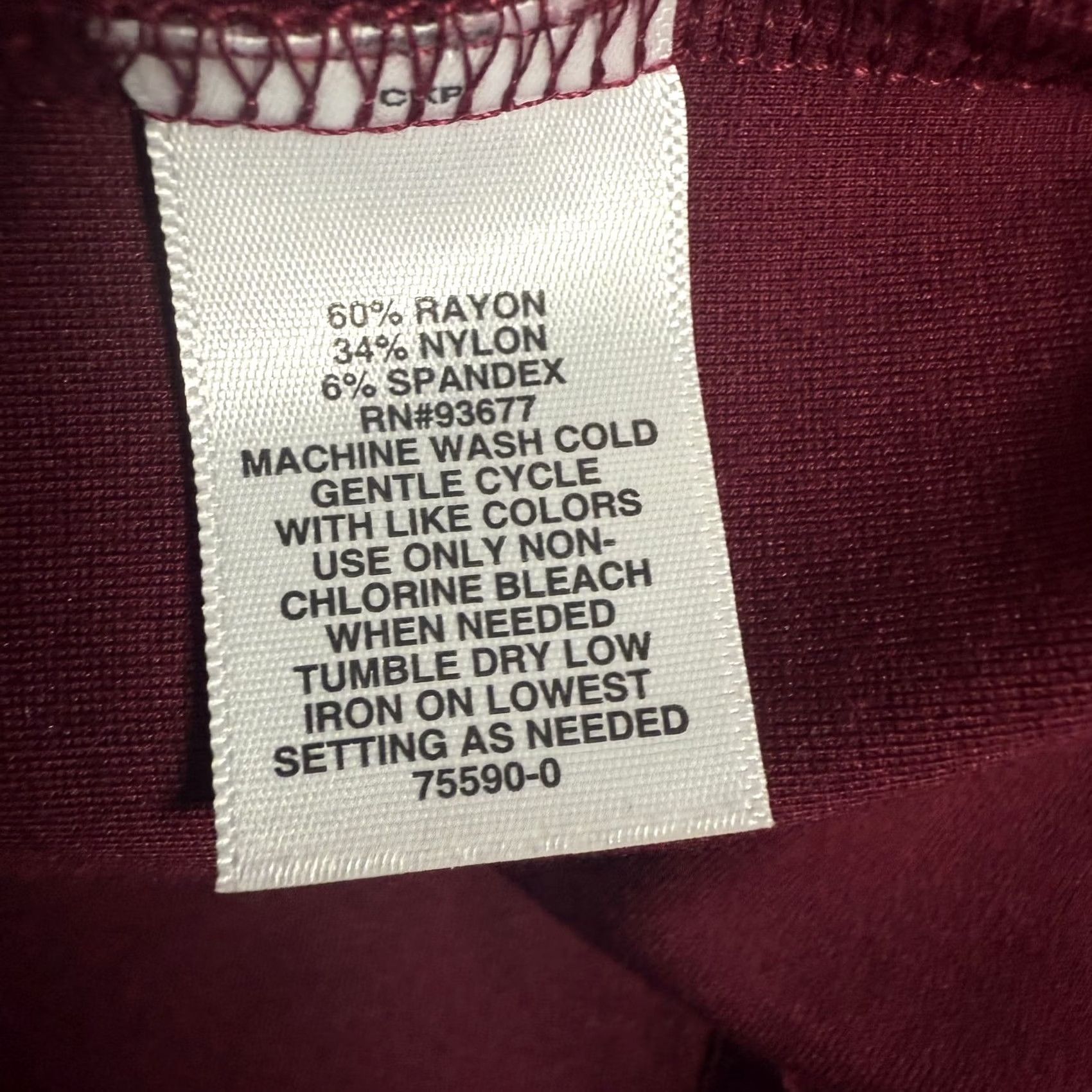 Liz Claiborne Liz Claiborne Dress Womens 16 Burgundy Passion Sleeveless Fit & Flare Womens Sleeveless Scoop Neck Solid Pattern Knee Length New Tags Size XXL / US 16-18 / IT 52-54 - 8 Thumbnail