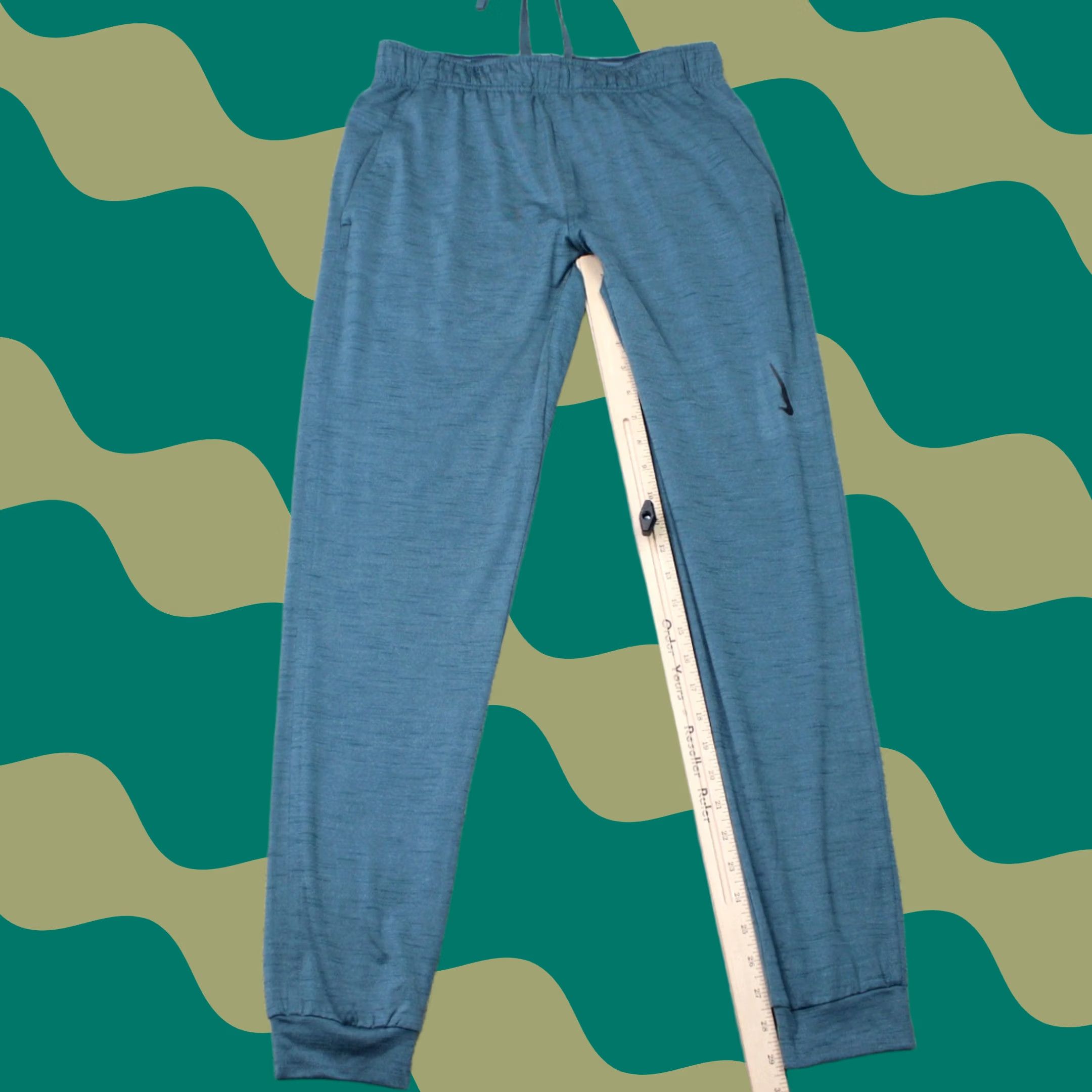 Nike Nike Mens Small Green Dri-FIT Joggers Pants Yoga Tapered Athletic 30x30 Pockets Athletic Wear Size US 29 - 1 Thumbnail