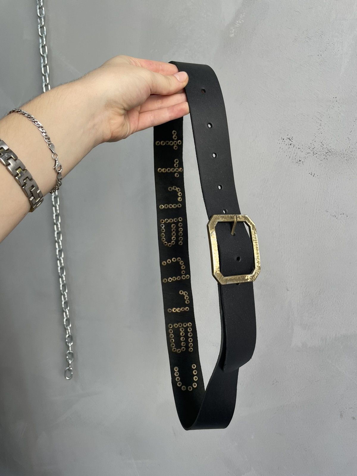 Carhartt Carhartt black leather belt avant garde street style Size ONE SIZE - 2 Thumbnail