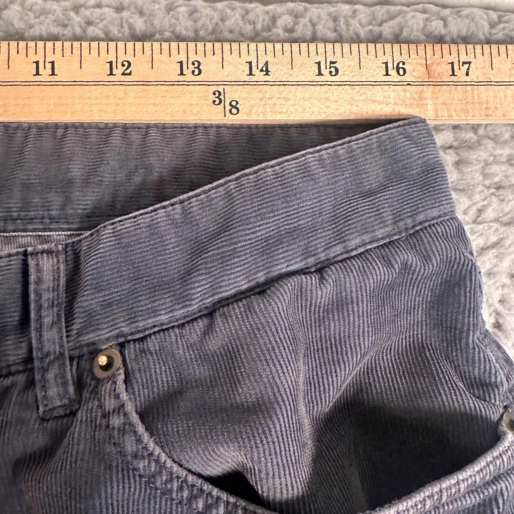 Faherty VINTAGE Faherty Thin Corduroy Pants Men's 33 Gray Stretch 5-Pocket Straight Leg Size US 33 - 7 Thumbnail