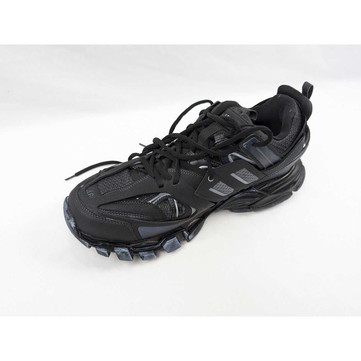 Balenciaga o1rshd1 Track Low-Top Sneakers in Faded Black Size US 13 / EU 46 - 9 Thumbnail