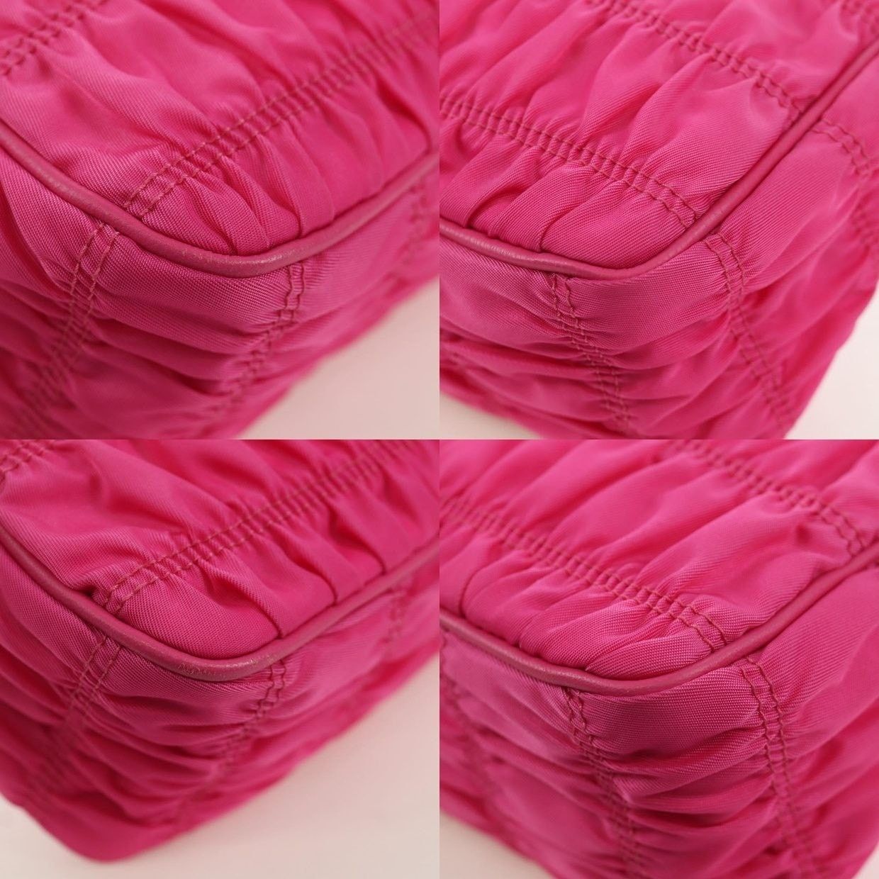 Prada Prada Nylon Chain Shoulder Bag Pink Size ONE SIZE - 12 Thumbnail