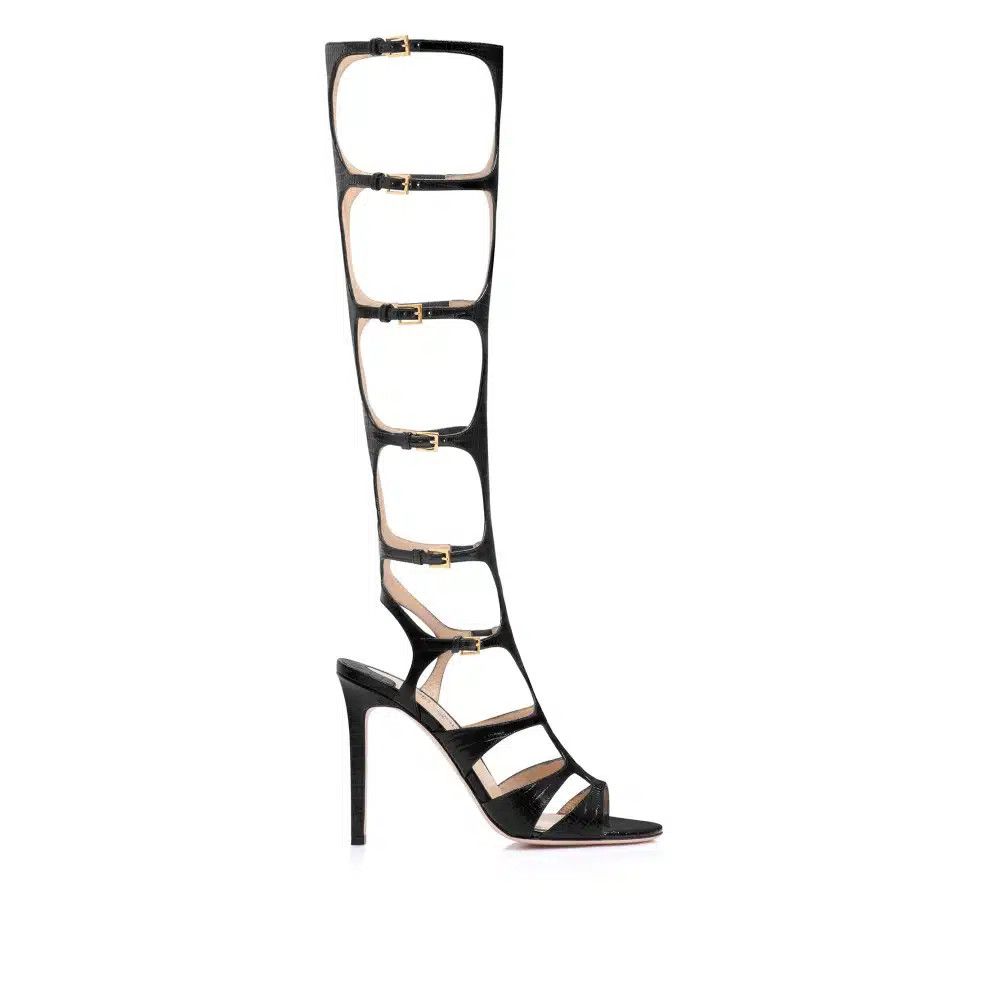 Tom Ford o1loc1c0526 W3588 Knee-High Sandals in Black Size US 6 / IT 36 - 1 Thumbnail