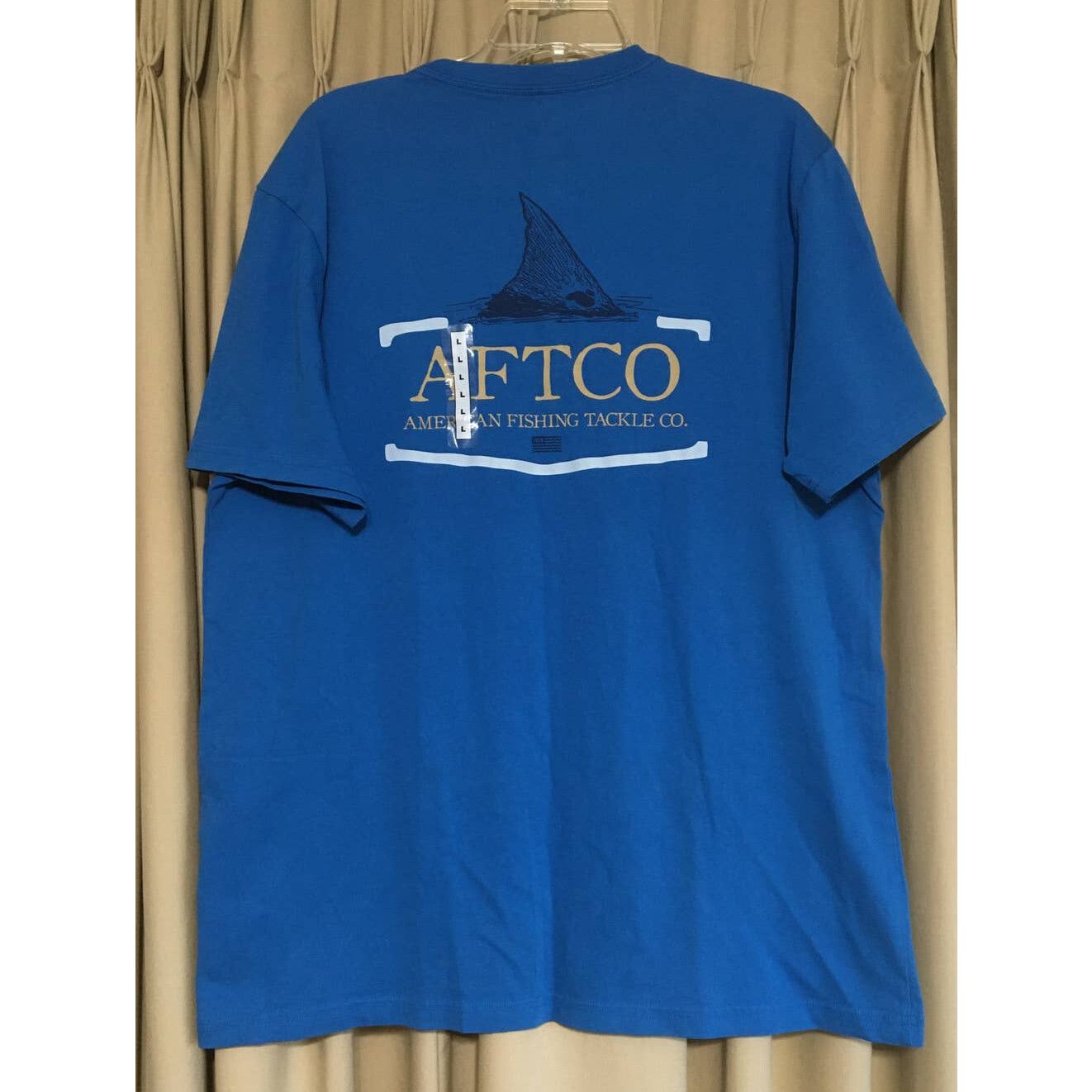 1 AFTCO American Fishing Tackle Company Large Blue SS T-shirt