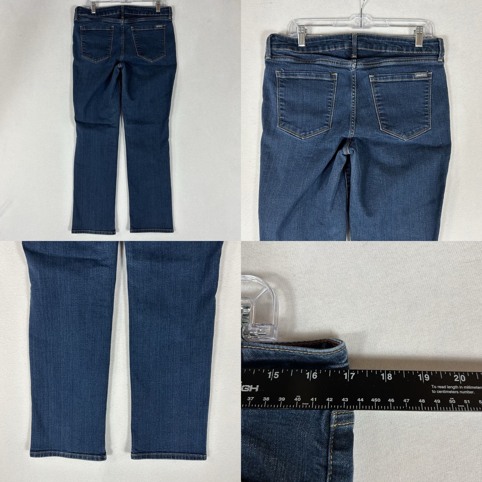 Eddie Bauer Eddie Bauer Jeans Womens 12S Straight Denim Blue Dark Wash Mid Rise 5-Pocket Size 34" / US 12 / IT 48 - 8 Thumbnail