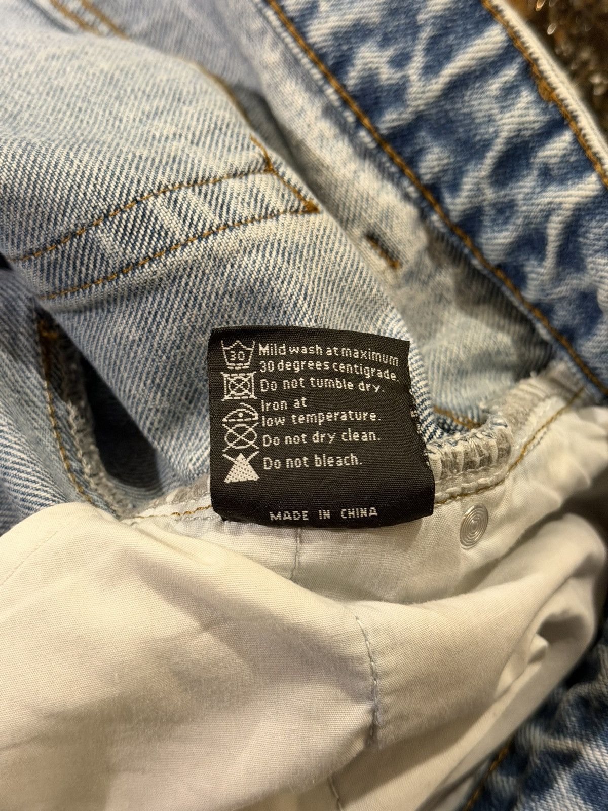 Who Decides War Who Decides War WDW Barrage Sky Indigo Patch Denim Jeans Size US 38 / EU 54 - 11 Thumbnail