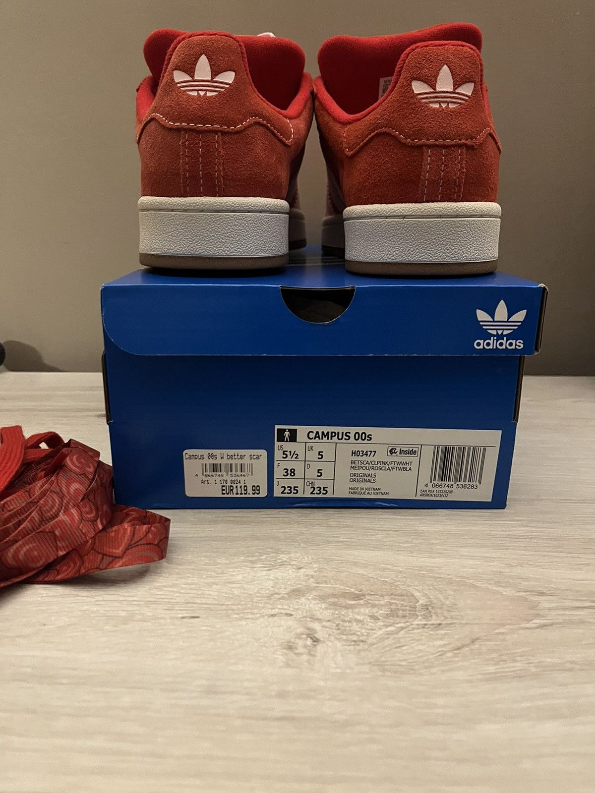 Adidas Adidas Campus 00s scarlet pink Size US 8 / IT 38 - 6 Thumbnail