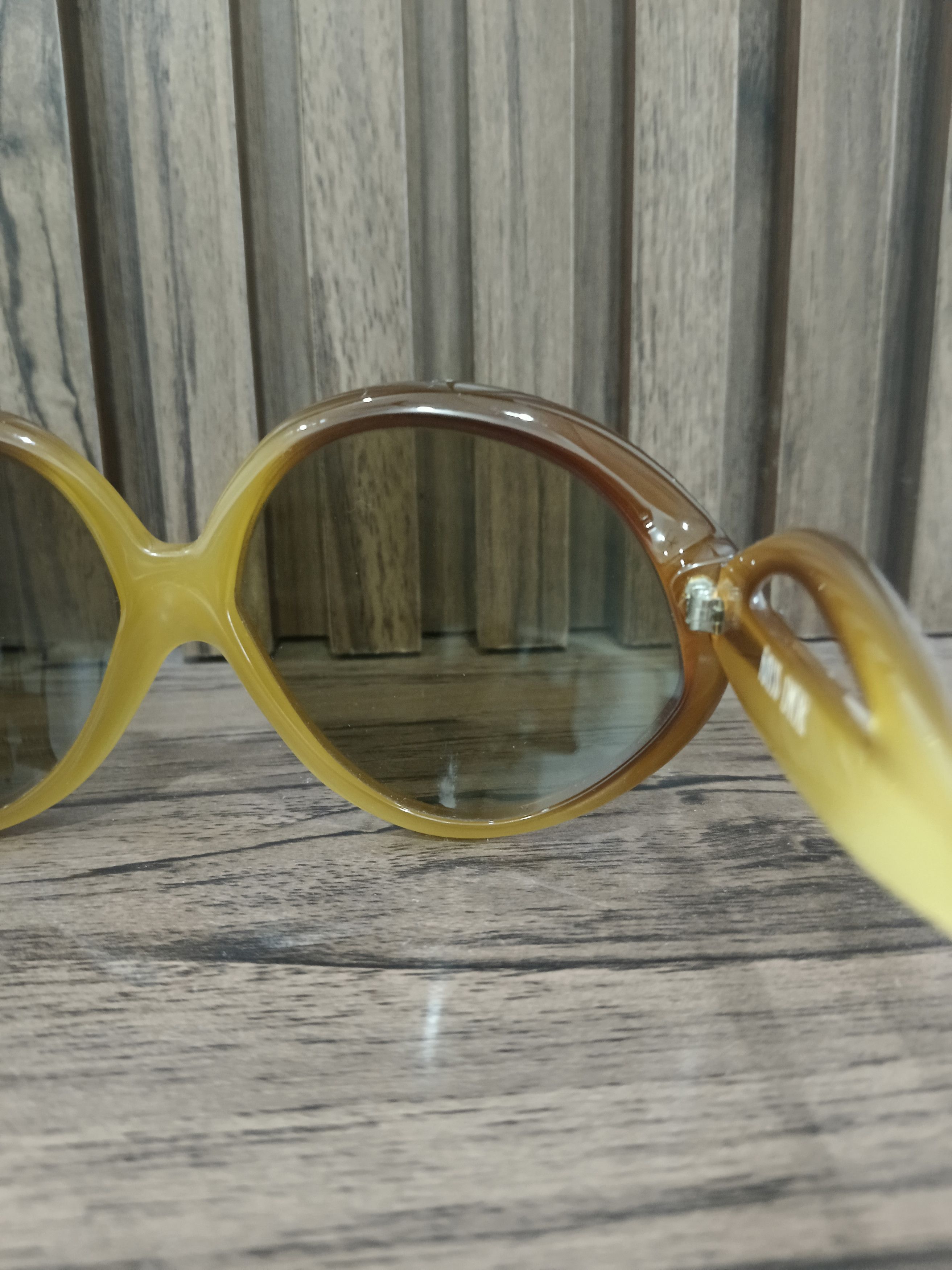 Dior Rare 70s Christian Dior Optyl - Translucent Amber Two-Tone Size ONE SIZE - 7 Thumbnail