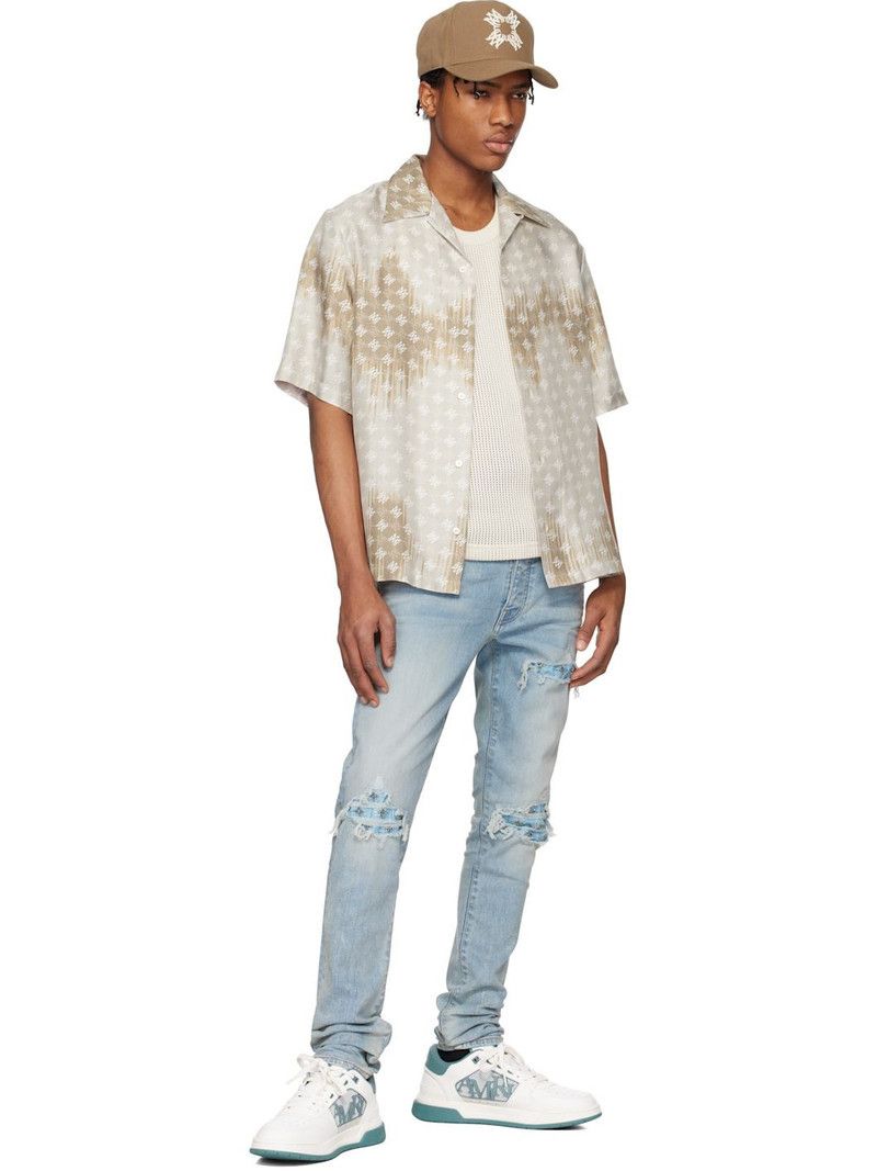 Amiri o1s1wg110526 Ma Quad Debossed Sneakers in White/Green Size US 12 / EU 45 - 2 Thumbnail