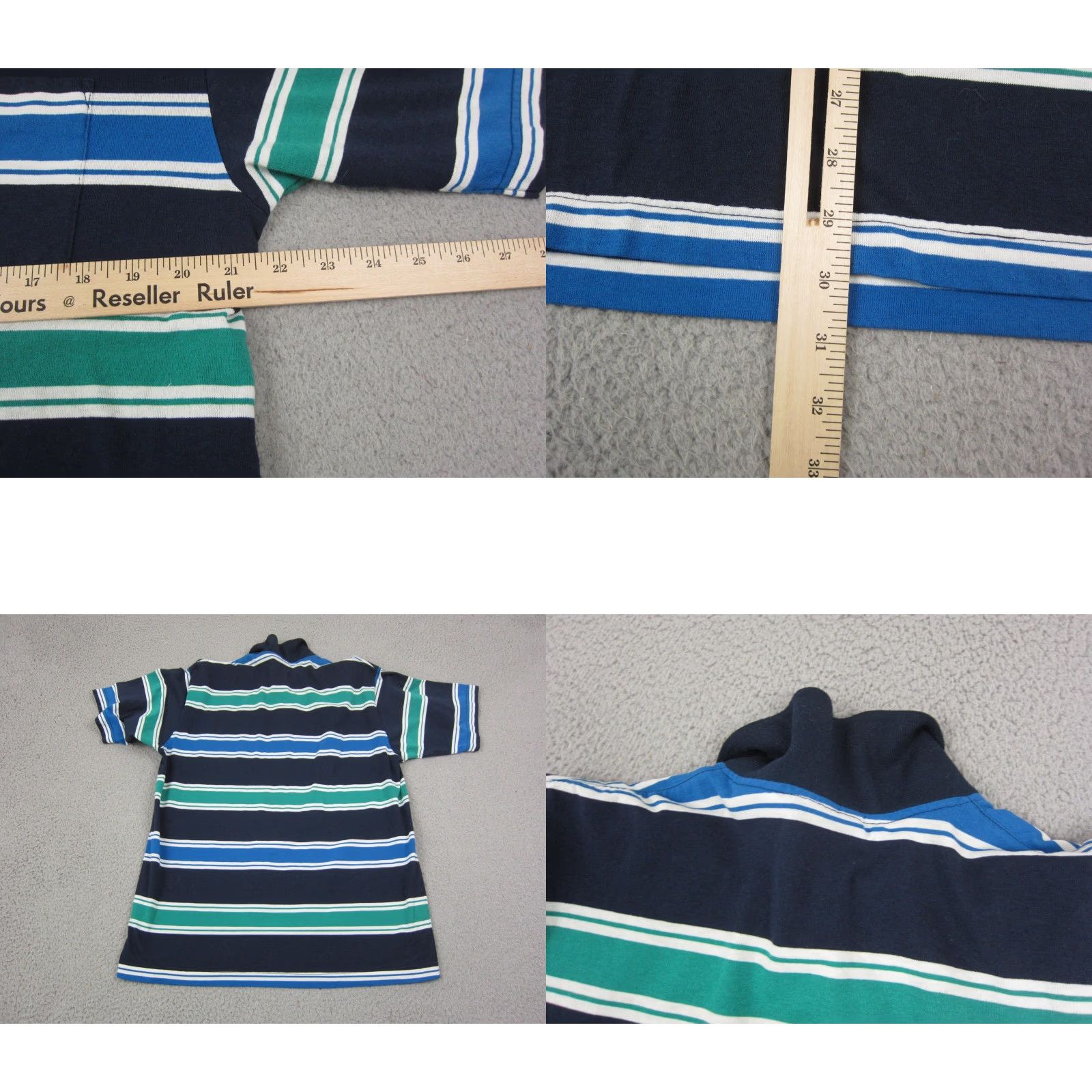 Vintage VINTAGE Puritan Polo Shirt Mens Polo Shirt Casual 90s 80s Blue Striped Cotton Polyester Short Sleeve Button Front Collar Spread Size M Size US M / EU 48-50 / 2 - 8 Thumbnail
