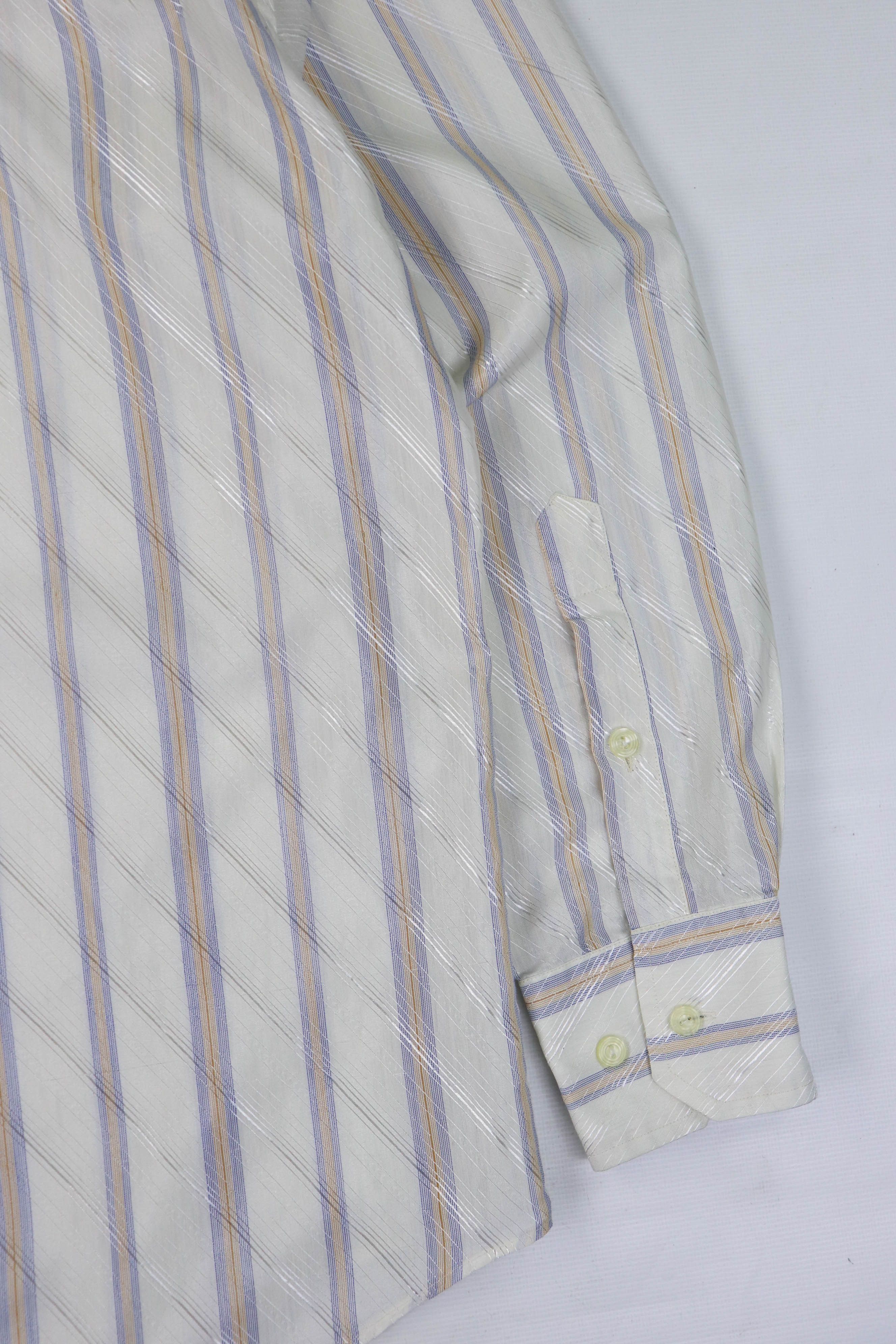 Givenchy Givenchy 60-70s Vintage Made in Hong Kong Striped Shirt Size US L / EU 52-54 / 3 - 9 Thumbnail