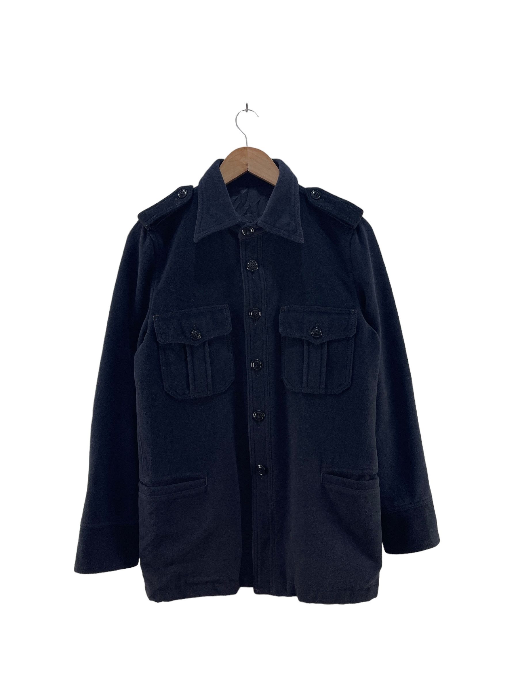 Blue Blue Japan Vintage Blue Blue Japan Wool Coat Jacket Size M / US 6-8 / IT 42-44 - 2 Thumbnail