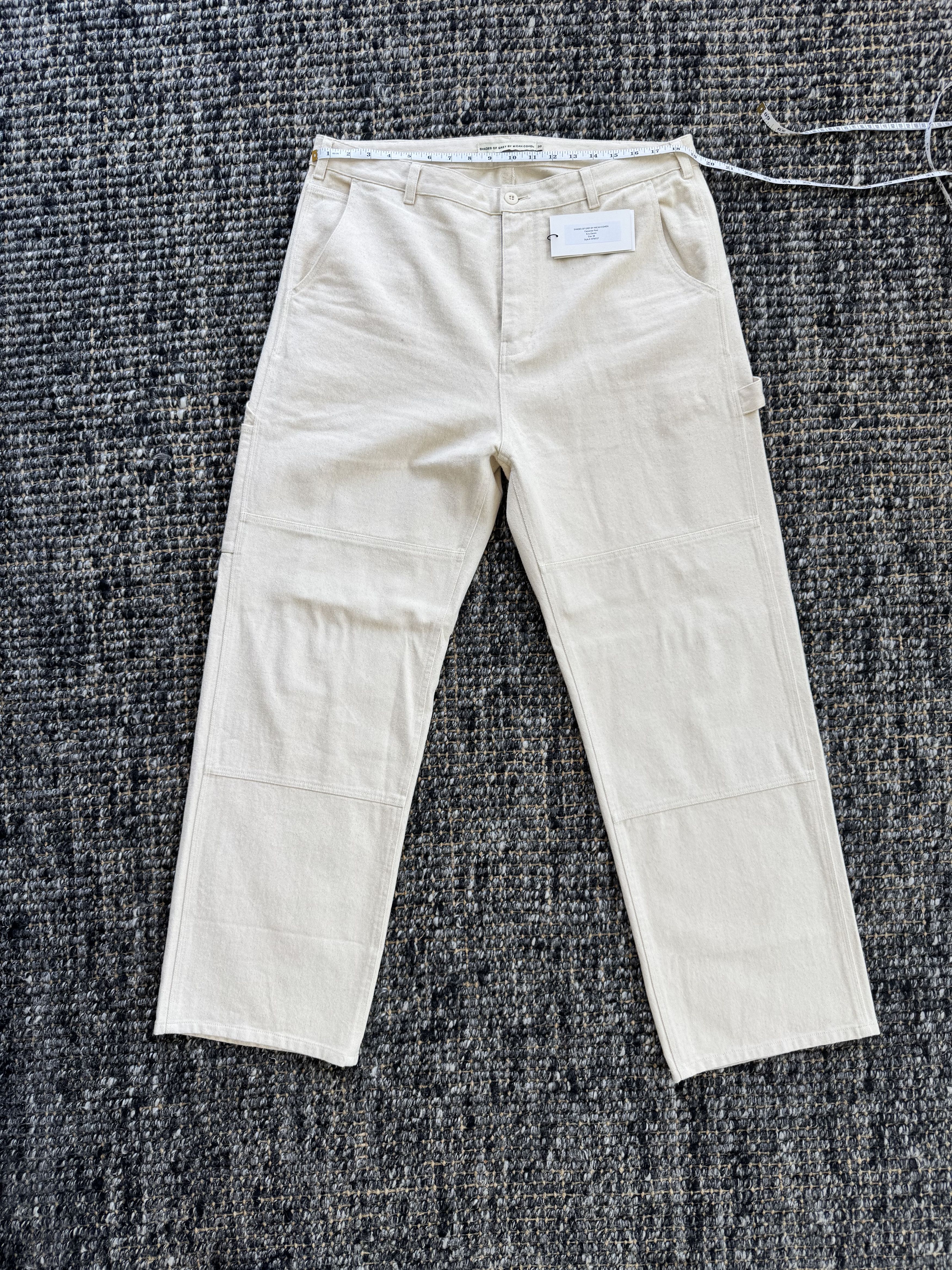 Shades Of Grey Carpenter Pant - Ecru Denim | Size 38 | Style # BTM727 Size US 38 / EU 54 - 2 Thumbnail
