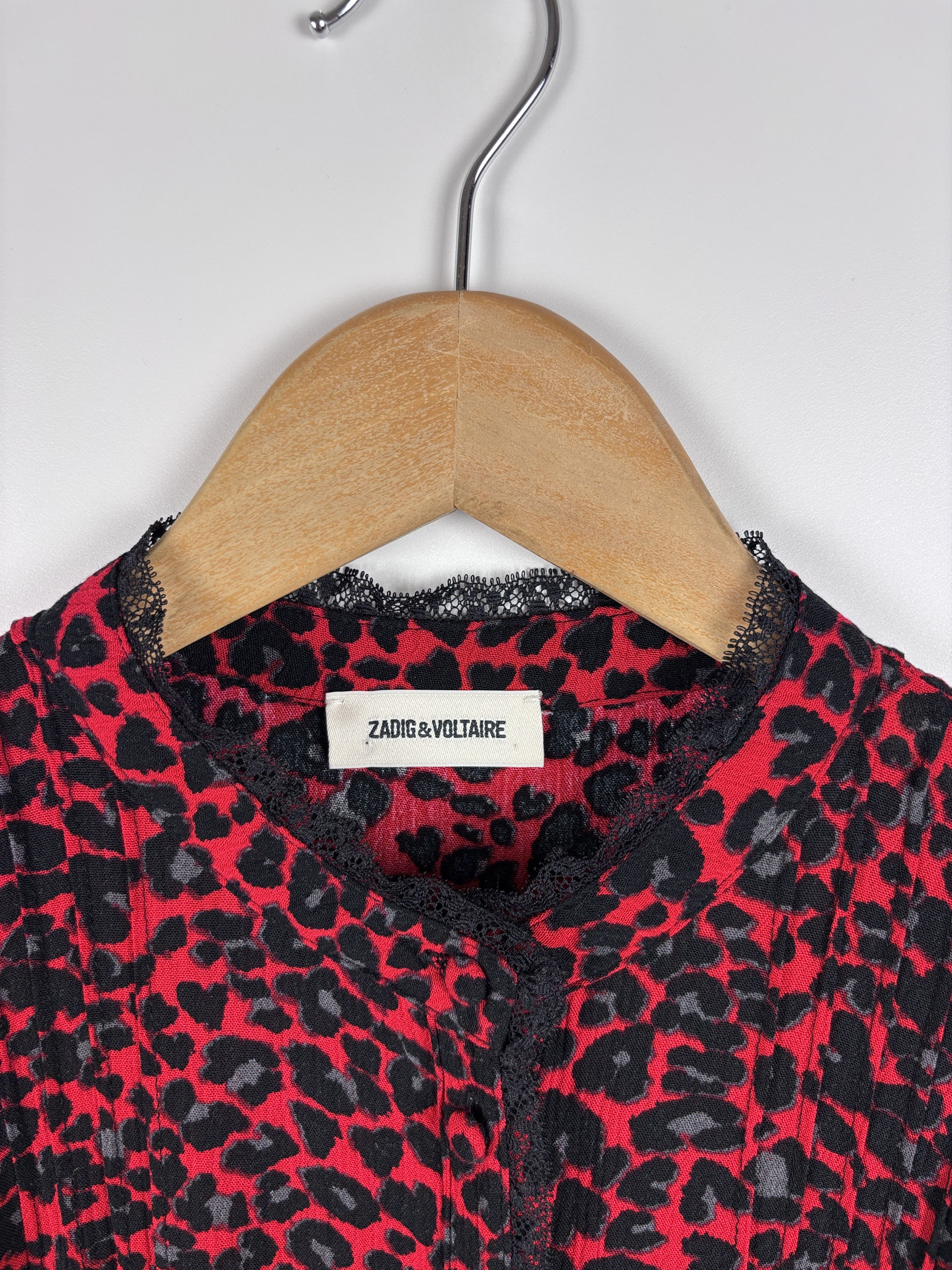 Zadig & Voltaire Zadig & Voltaire Remo Print Leo Coeur Dress Red Leopard S Size S / US 4 / IT 40 - 4 Thumbnail