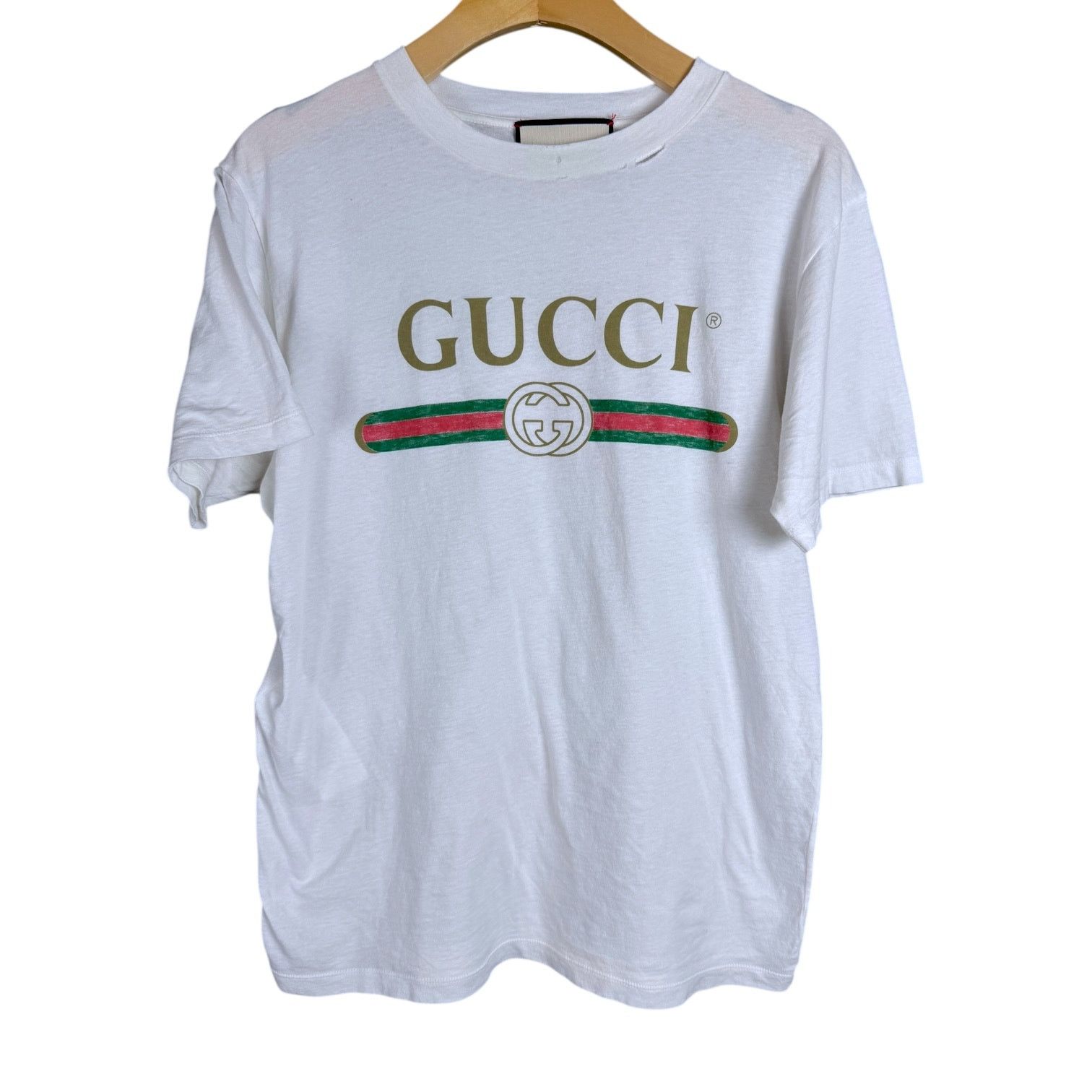 Gucci Gucci White Washed XXS Cotton Jersey Oversize T-Shirt Size M / US 6-8 / IT 42-44 - 11 Thumbnail