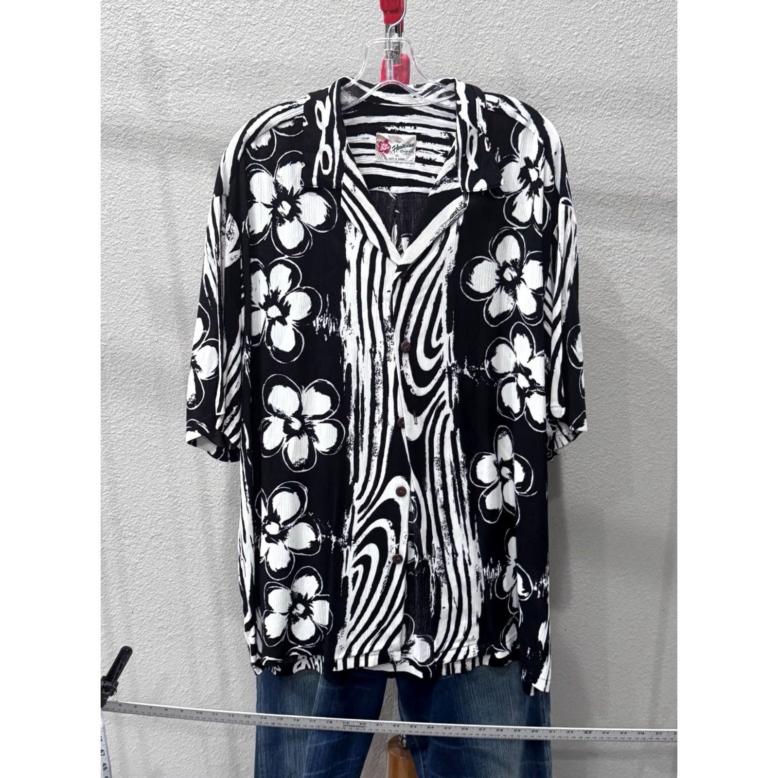 Hilo Hattie Hilo Hattie Shirt XL Multicolor Textured Floral Short Sleeve Button Up Shirt Mens Size US XL / EU 56 / 4 - 2 Thumbnail