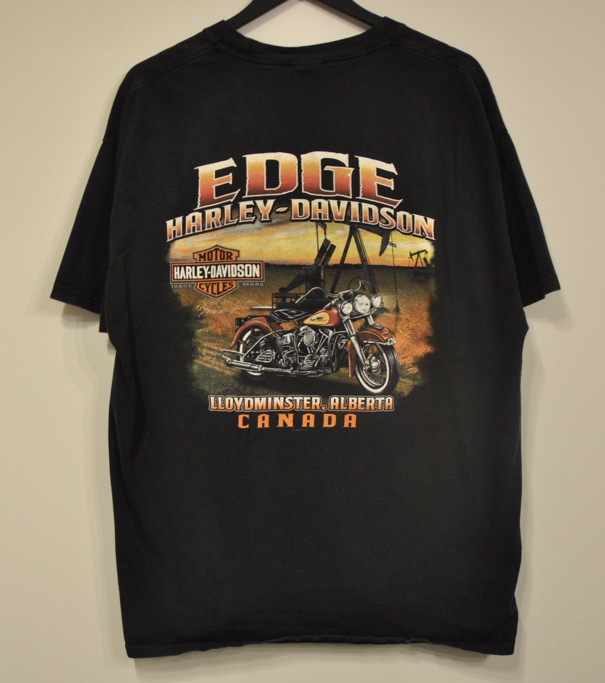 Harley Davidson × Vintage Harley Davidson XL T Shirt Alberta Size US XL / EU 56 / 4 - 3 Thumbnail