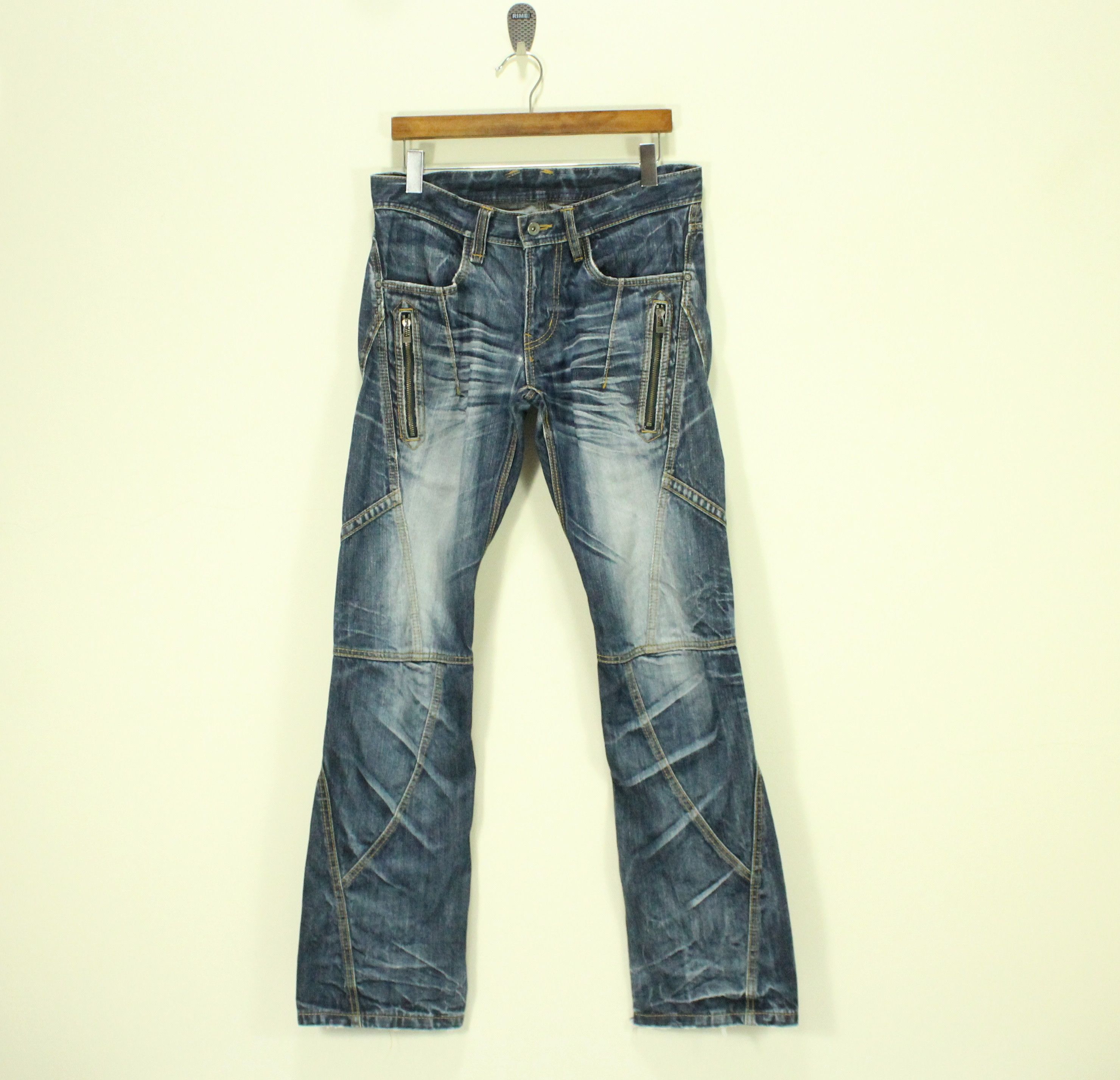 Matsuda Flared NICOLE HIDEAWAYS Denim Distressed kAPITAL LGB Style Size US 32 / EU 48 - 4 Thumbnail