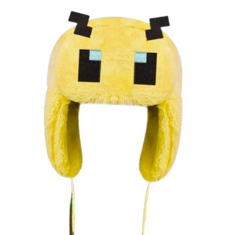 Japanese Brand Y2K Game Minecraft Bee Figure Ushanka Autumn Winter Warm Hat Size ONE SIZE - 3 Thumbnail