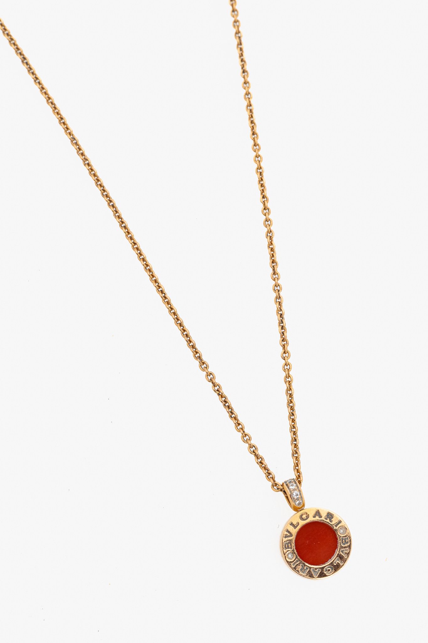 Bvlgari Bvlgari "Bvlgari Bvlgari" 18k Gold Pendant Chain Necklace Size ONE SIZE - 1 Thumbnail