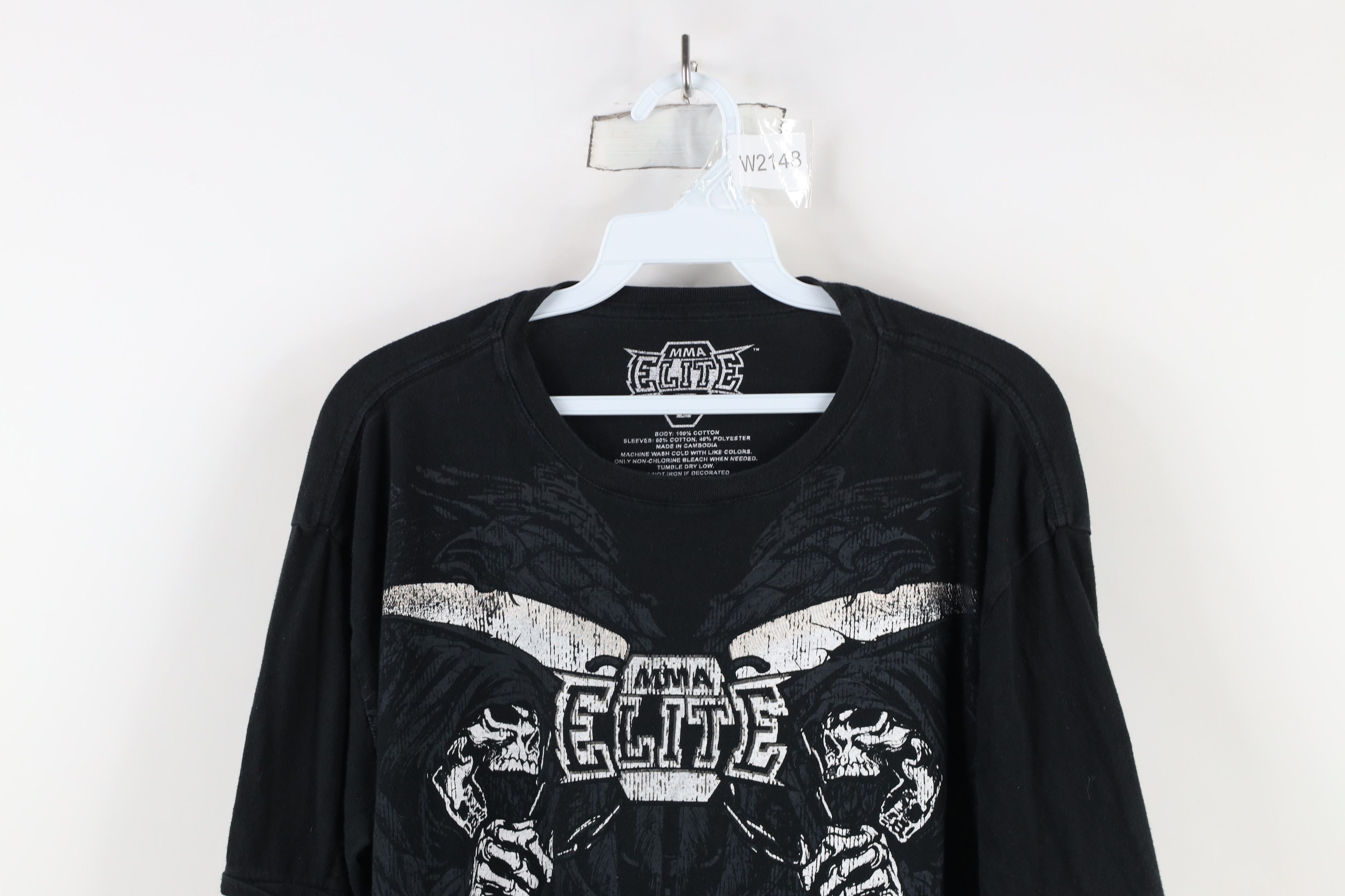 Vintage Vtg Y2K MMA Elite Skeleton Tribal Long Sleeve T-Shirt Size US L / EU 52-54 / 3 - 2 Thumbnail