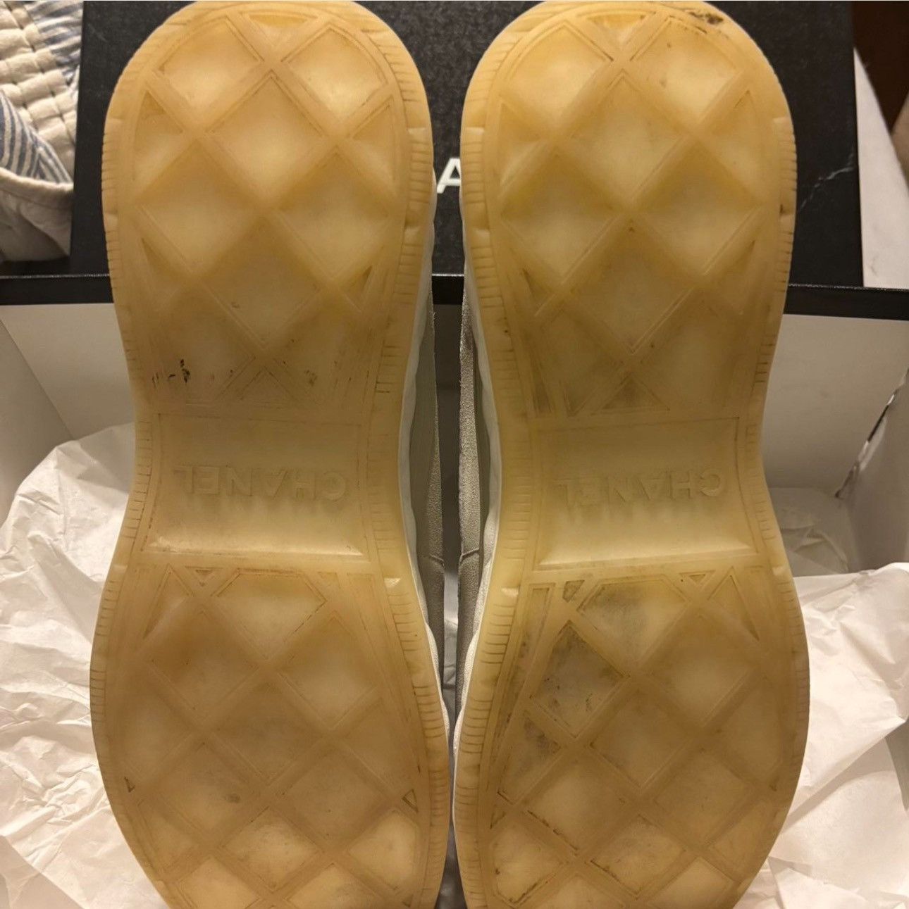 Chanel LAST PRICE DROP: Chanel calfskin suede nylon trainers Size US 13 / EU 46 - 4 Thumbnail