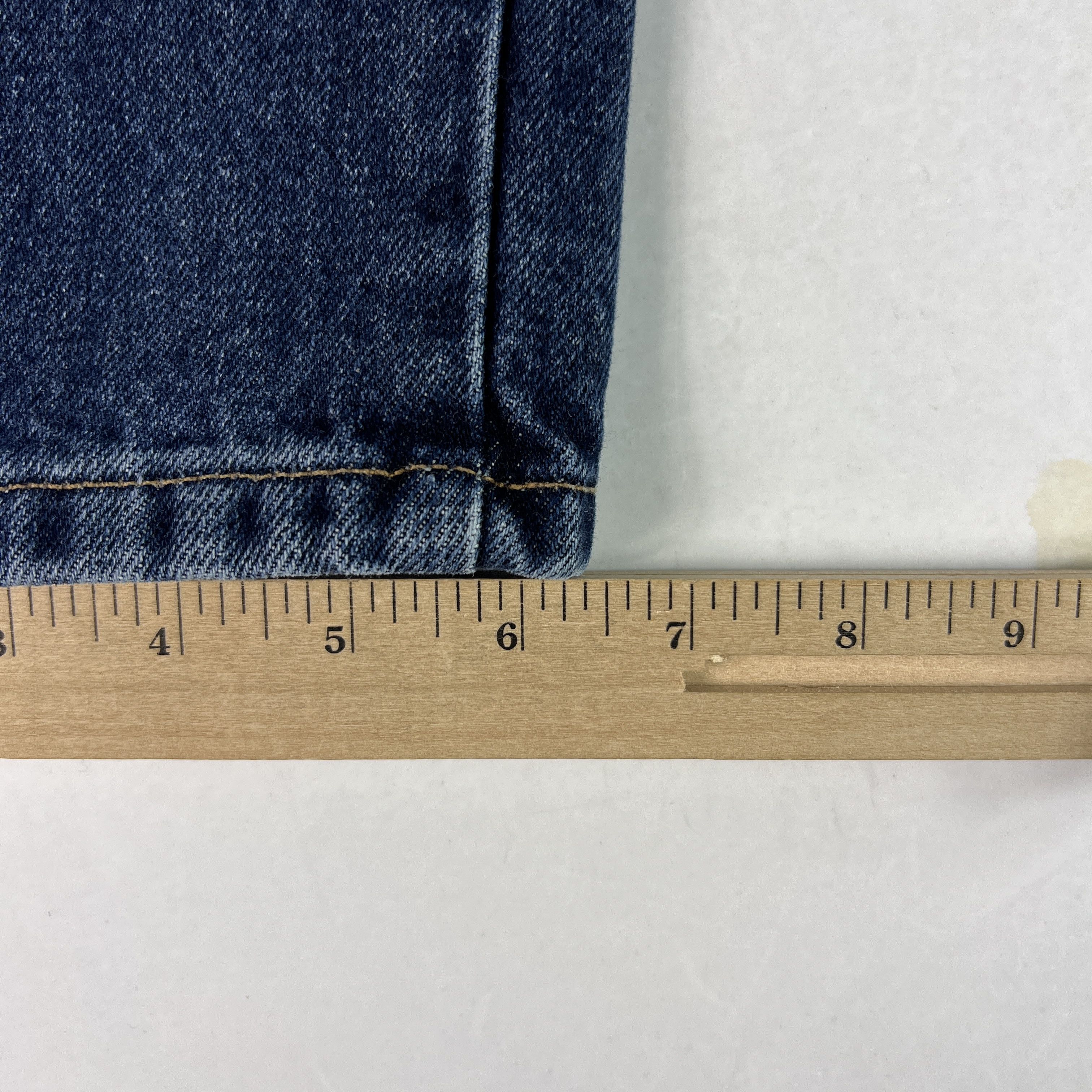 Guess VTG 90s Guess Jeans High Rise Straight Narrow Leg Blue Denim Size 30" / US 8 / IT 44 - 13 Thumbnail