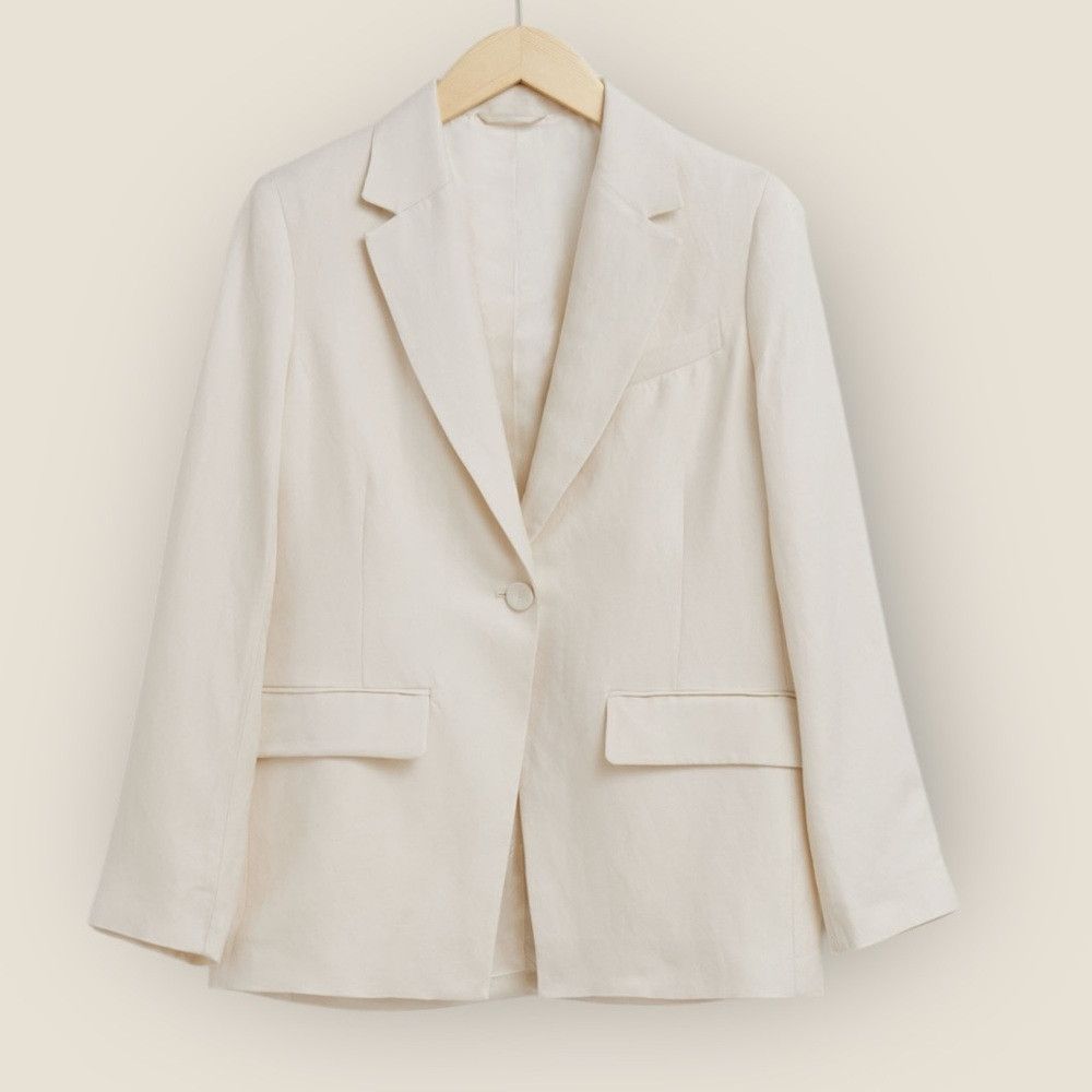 & Other Stories NWT & Other Stories | Relaxed Cut-Away Tailored Blazer | Wh Size M / US 6-8 / IT 42-44 - 1 Thumbnail