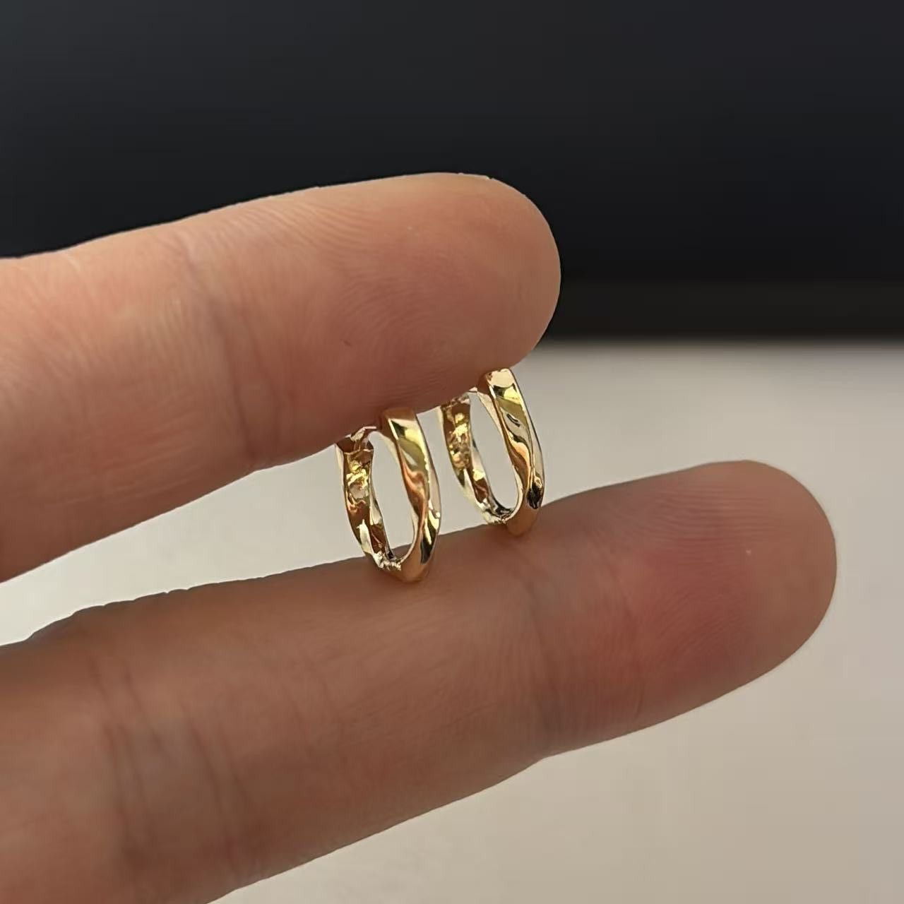 Other 13mm Irregularly Twisted Small Hoop Earrings for Women Size ONE SIZE - 5 Thumbnail