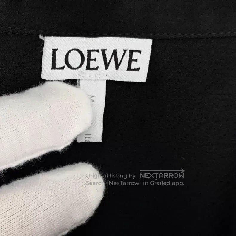 Loewe Loewe Black Pocket Logo Embroidered Collar Lapel Bow Tie L Size XS / US 0-2 / IT 36-38 - 8 Thumbnail