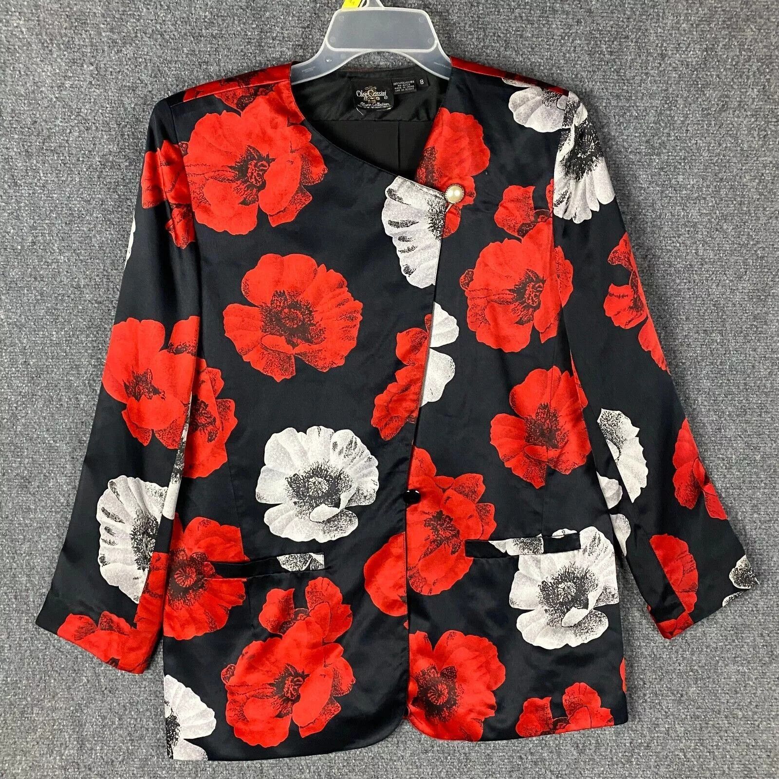 Oleg Cassini Oleg Cassini Top Women's Size 8 Floral Polyester Long Sleeve Size M / US 6-8 / IT 42-44 - 1 Thumbnail