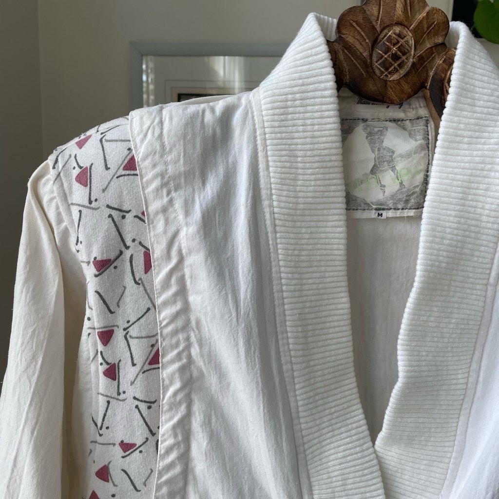 Vintage Vintage 80s Inner View Vneck Cardigan Geometric Dolman Cut M Size M / US 6-8 / IT 42-44 - 2 Thumbnail