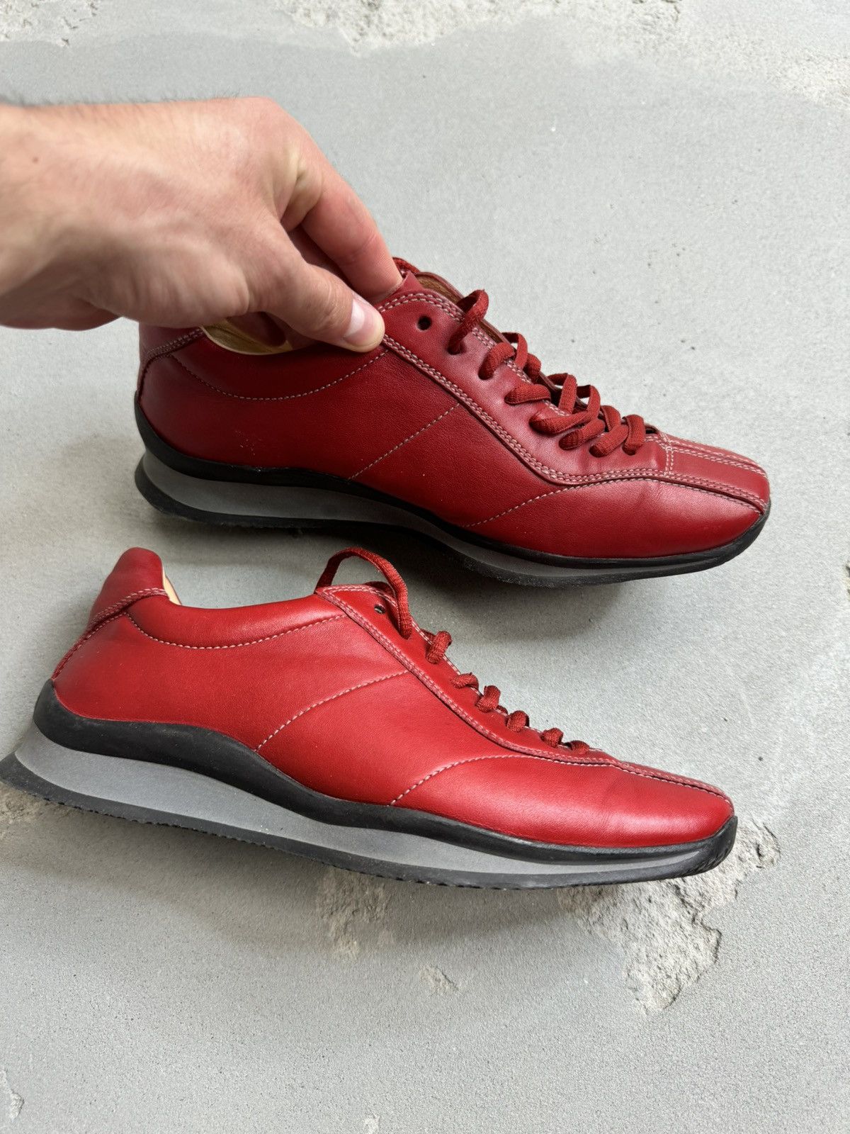 Prada Vintage Prada Sport Leather Sneakers Size US 7 / IT 37 - 2 Thumbnail