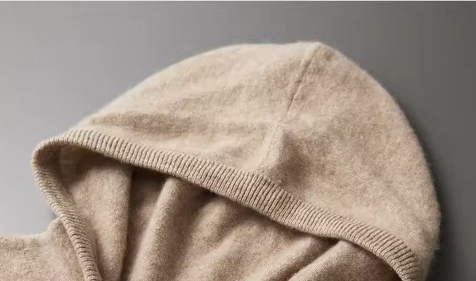 Other 100% Merino Wool Beige Knitted Casual Sweater Hooded Jumper Size US L / EU 52-54 / 3 - 4 Thumbnail
