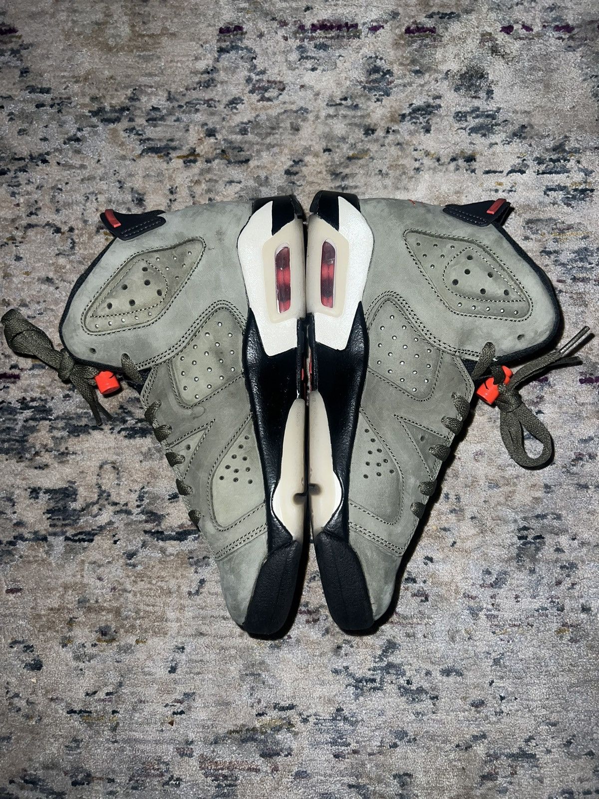 Jordan Brand × Nike × Travis Scott Travis Scott Air Jordan 6 Olive Sz 5.5Y Size US 5.5 / EU 38 - 2 Thumbnail