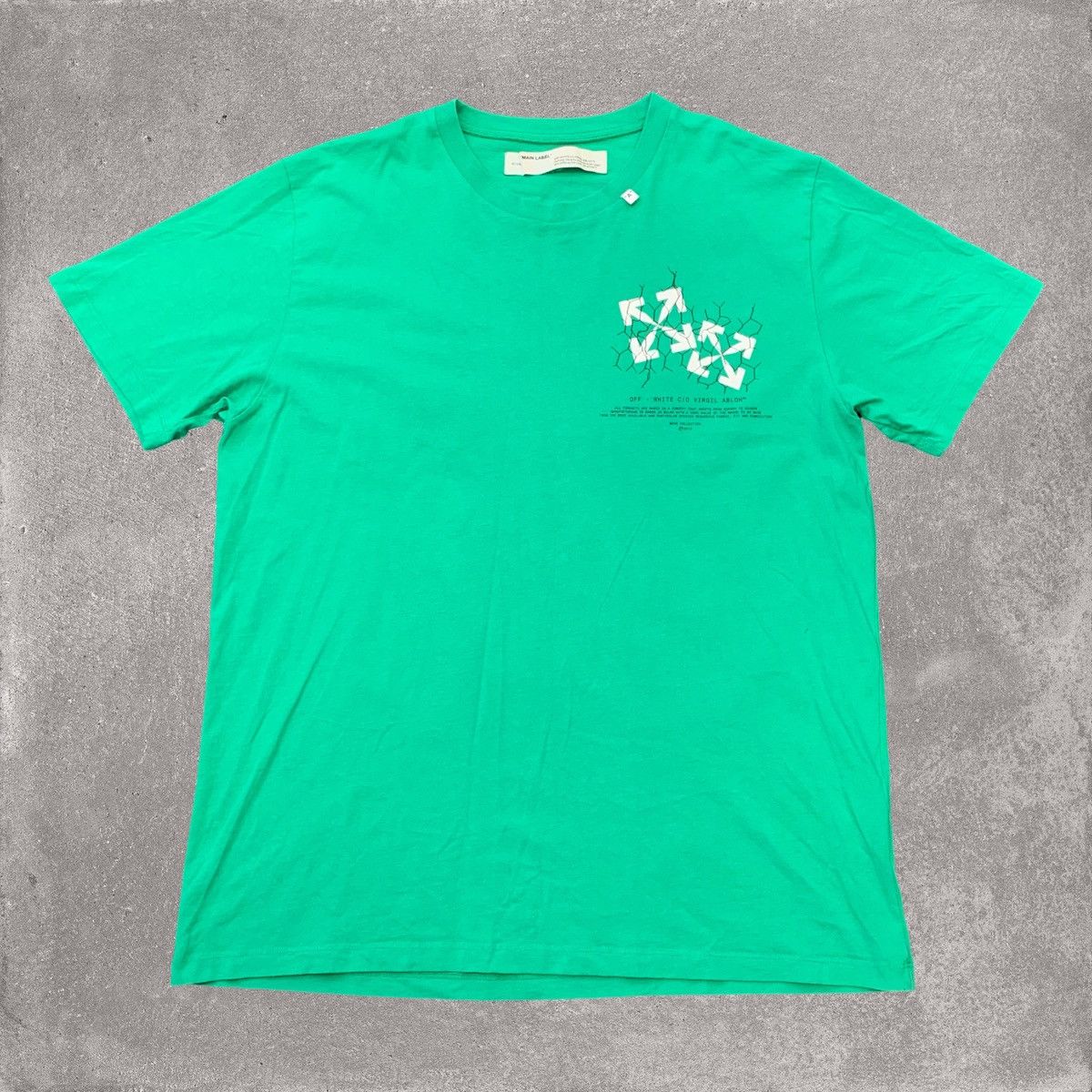 Off-White Off White Large Tee Fence Arrows Green T-Shirt Virgil Abloh Size US L / EU 52-54 / 3 - 2 Thumbnail