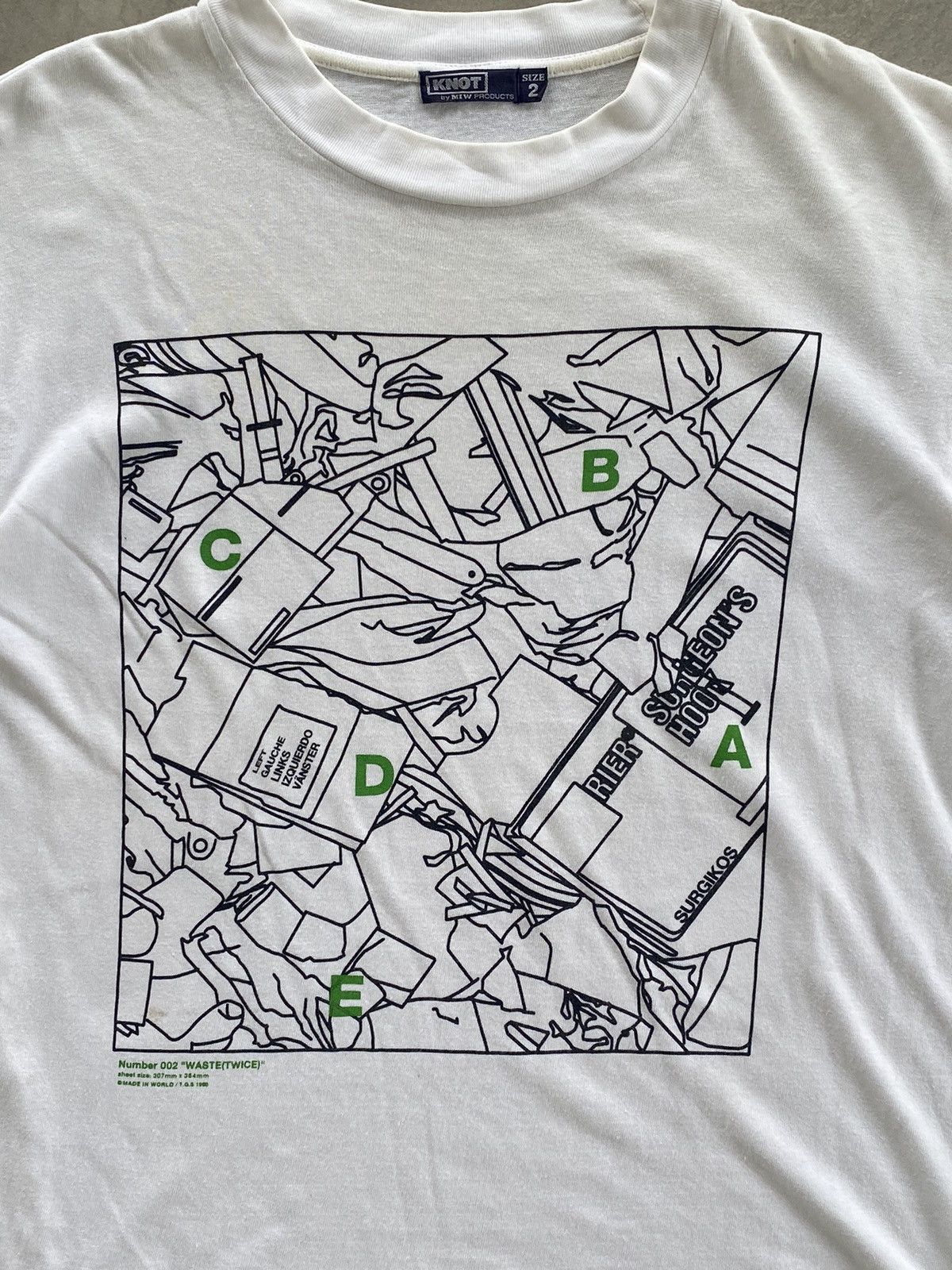 Japanese Brand WASTE TWICE KNOT SURGEON TEE Size US L / EU 52-54 / 3 - 2 Thumbnail