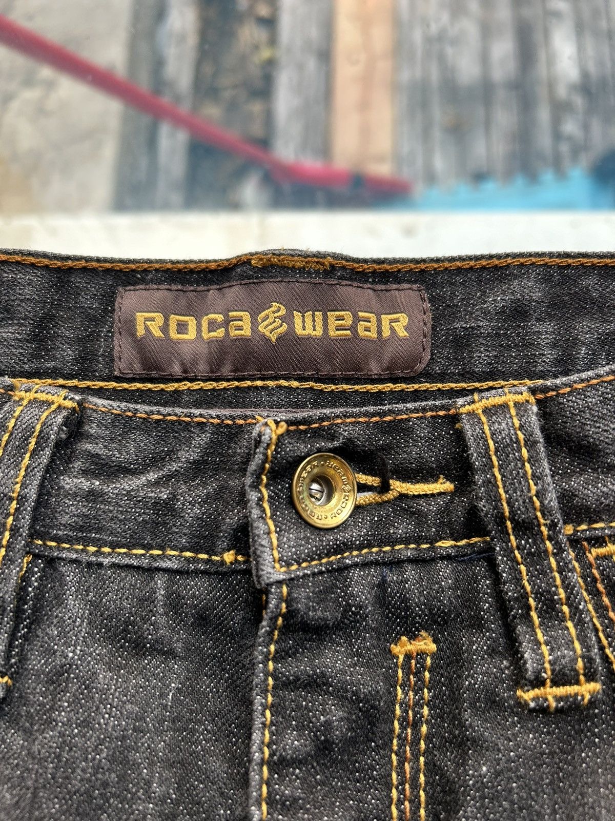 JNCO Crazy Y2K Baggy RocaWear Wide Leg Stones Denim Size US 32 / EU 48 - 10 Thumbnail