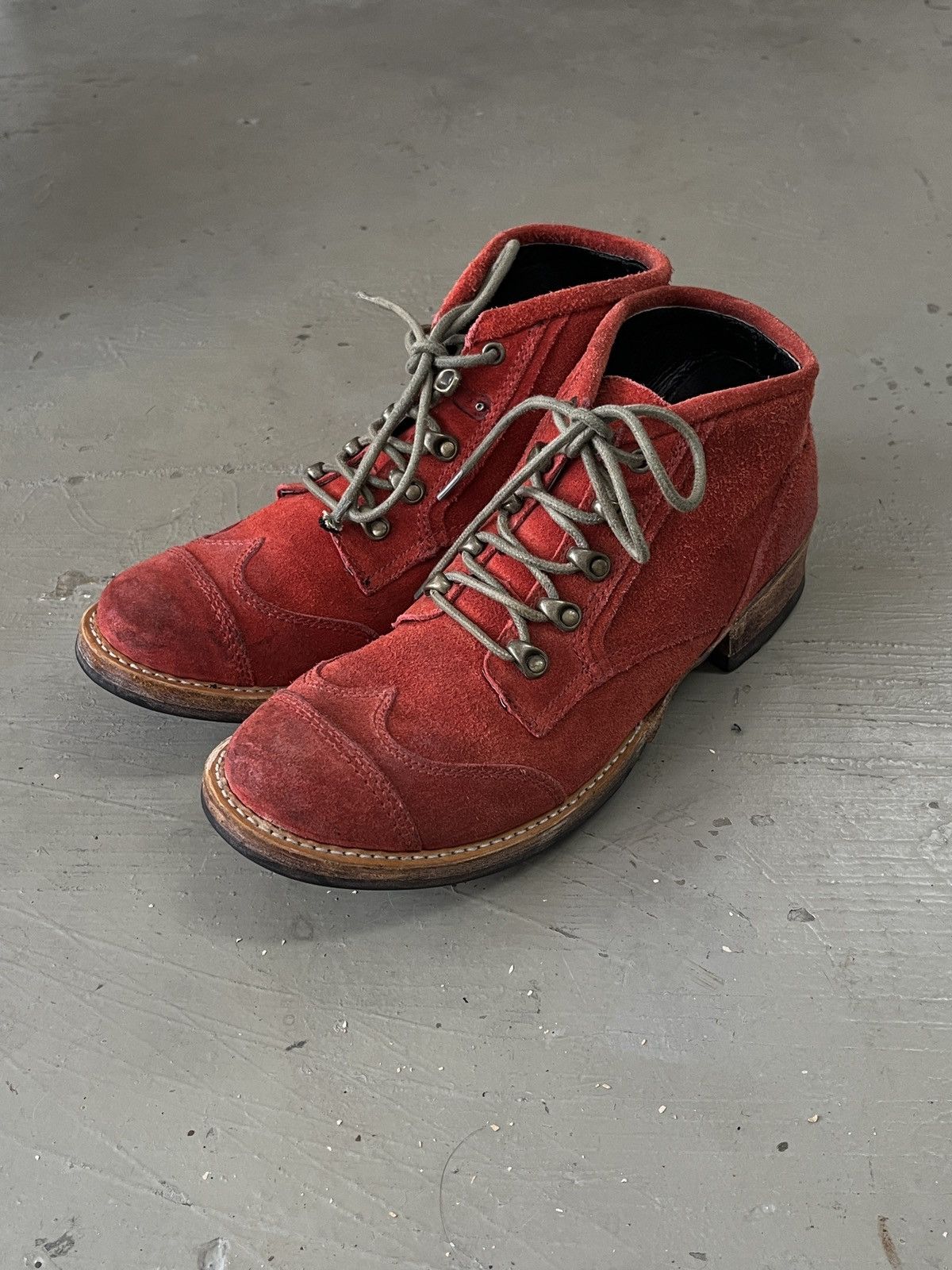 Dirk Bikkembergs WHOOP-DE-DOO SUEDE LEATHER WINGTIP BOOTS Size US 9 / EU 42 - 2 Thumbnail