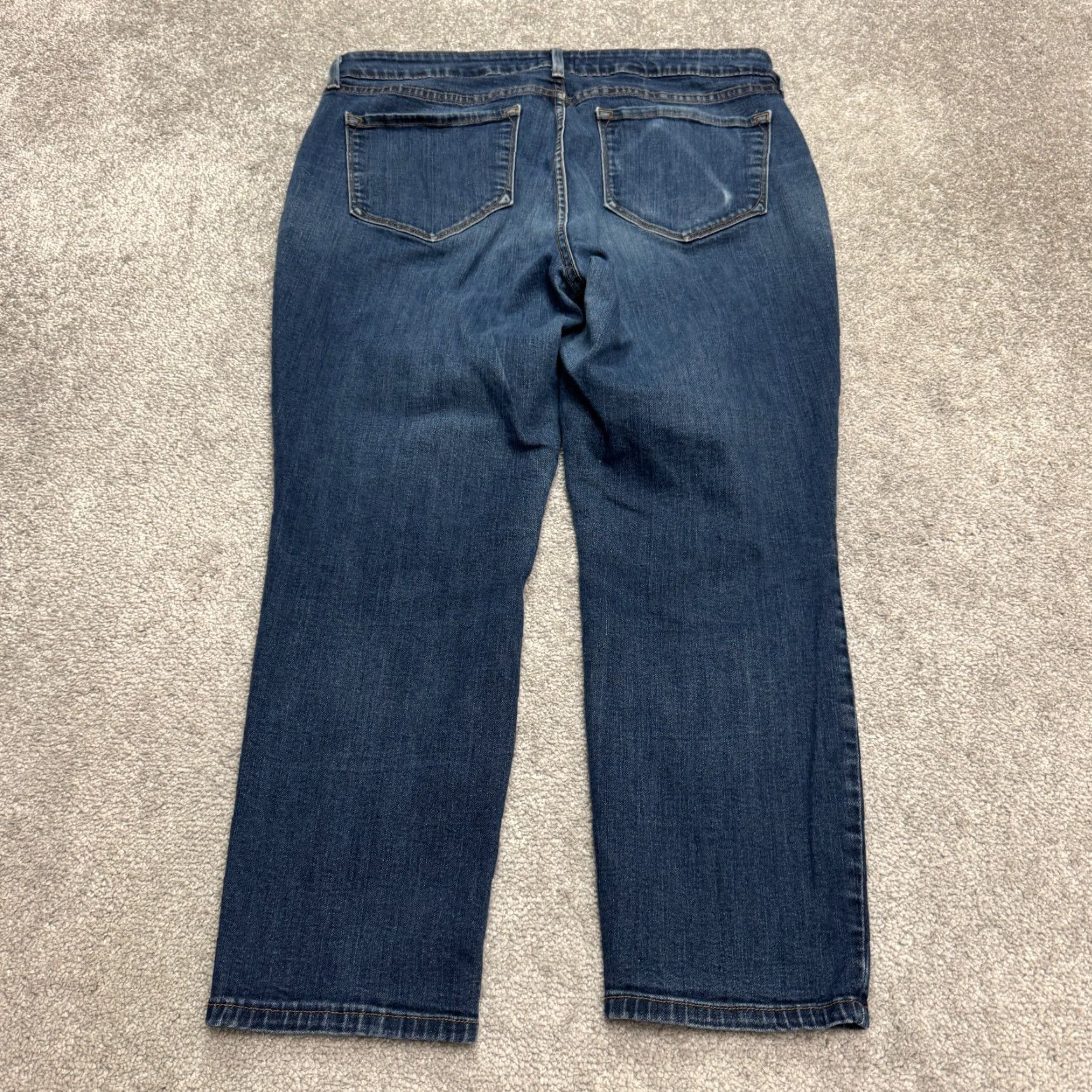 NYDJ NYDJ Jeans Womens 14W Blue Medium Wash Ankle Cropped Tapered Casual 34x25 Size 36" / US 14 / IT 50 - 2 Thumbnail