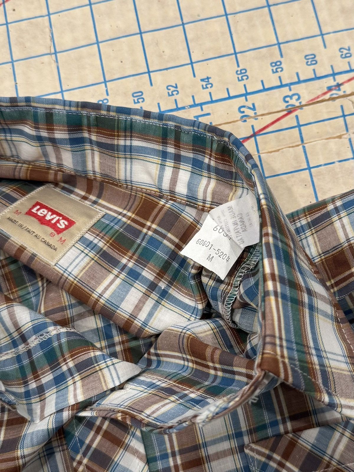 Levi's Vintage Levi’s Plaid Button Up Shirt 70/80’s Mens Medium Size US M / EU 48-50 / 2 - 8 Thumbnail
