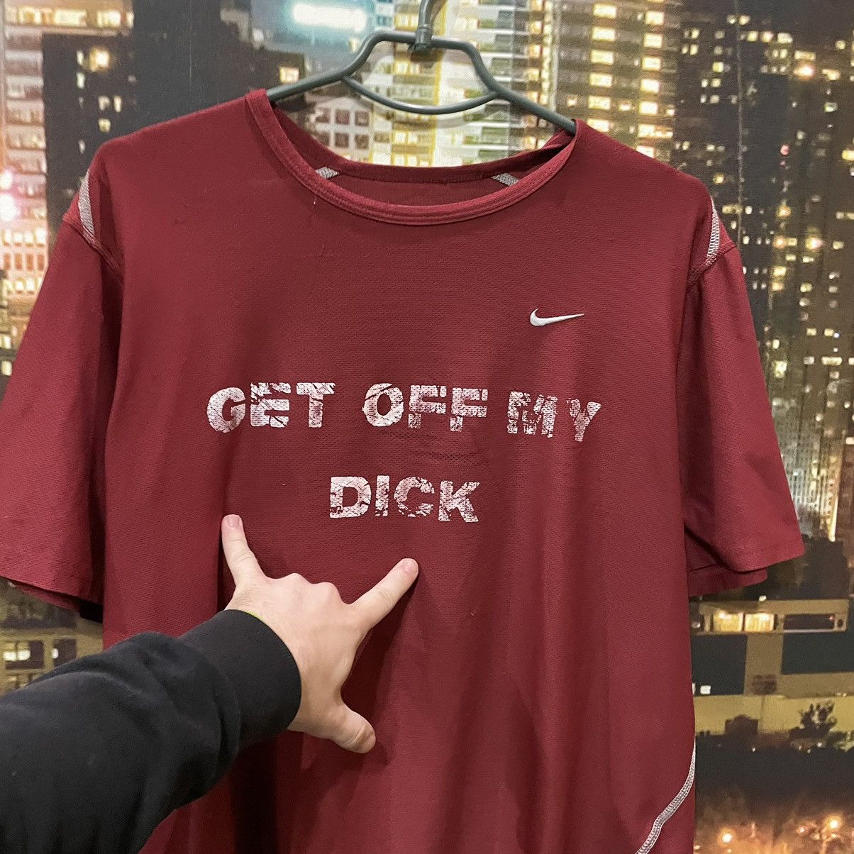 Nike NIKE FIT HUMOR TEE Y2K GET OFF MY D1CK FUNNY PORN XXX Size US M / EU 48-50 / 2 - 3 Thumbnail