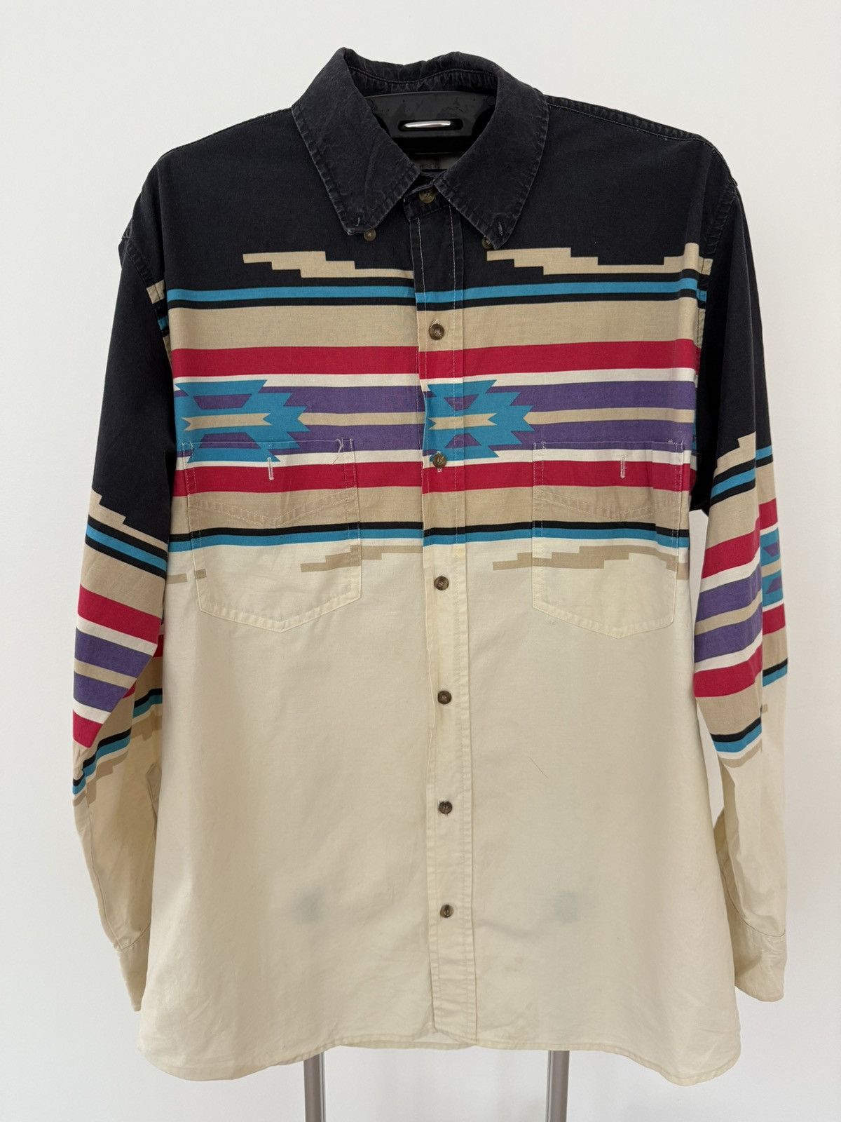 Other Vintage Western Aztec button down long sleeve Size US L / EU 52-54 / 3 - 9 Thumbnail