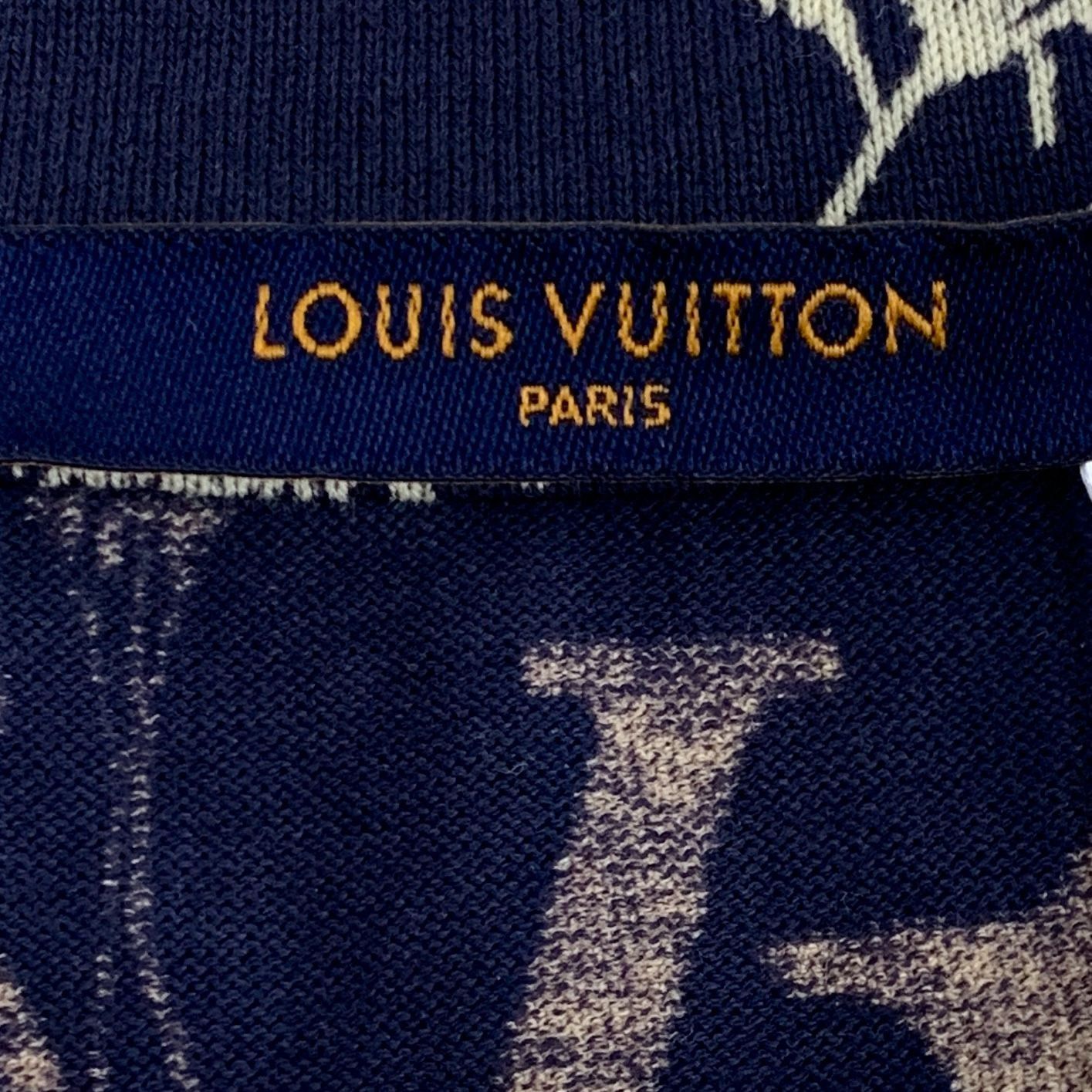 Louis Vuitton Louis Vuitton Navy Blue Wheat Ear Logo Print Cotton Short-Sl Size US M / EU 48-50 / 2 - 5 Thumbnail