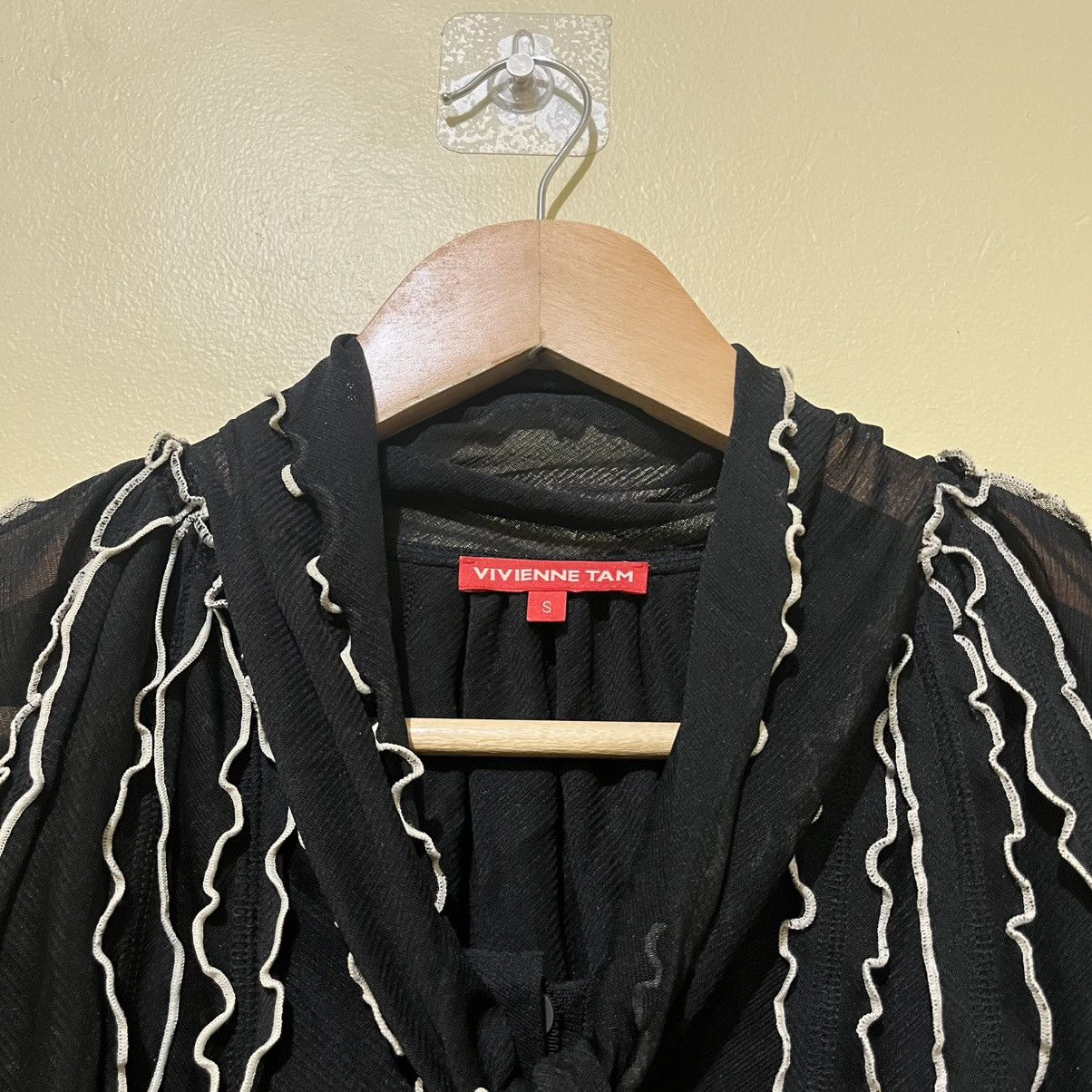 Vivienne Tam VIVIENNE TAM - MESH NETTING RUFFLE MERROW STITCHING L/S Size XS / US 0-2 / IT 36-38 - 4 Thumbnail
